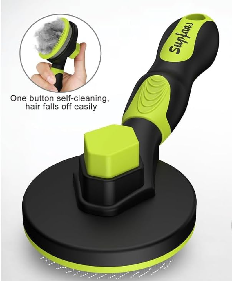 Comotech Cat Grooming Kit: Cat Brush for Shedding, Nail Clipper & Flea Comb for Cats and Small Animals | 3-In-1 All-In-One Grooming Set with Deshedding Brush & Massage Comb (Green) image number 5