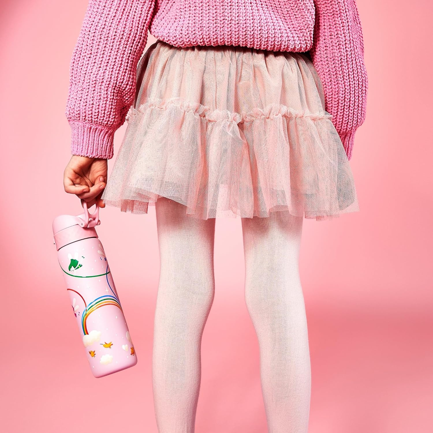 Ion8 Steel Water Bottle, 600 Ml, Leak-Proof, One-Handed Opening, Secure Locking, Dishwasher Safe, Flip Lid, Carry Handle, Easy to Clean, Durable, Fairy Design image number 3