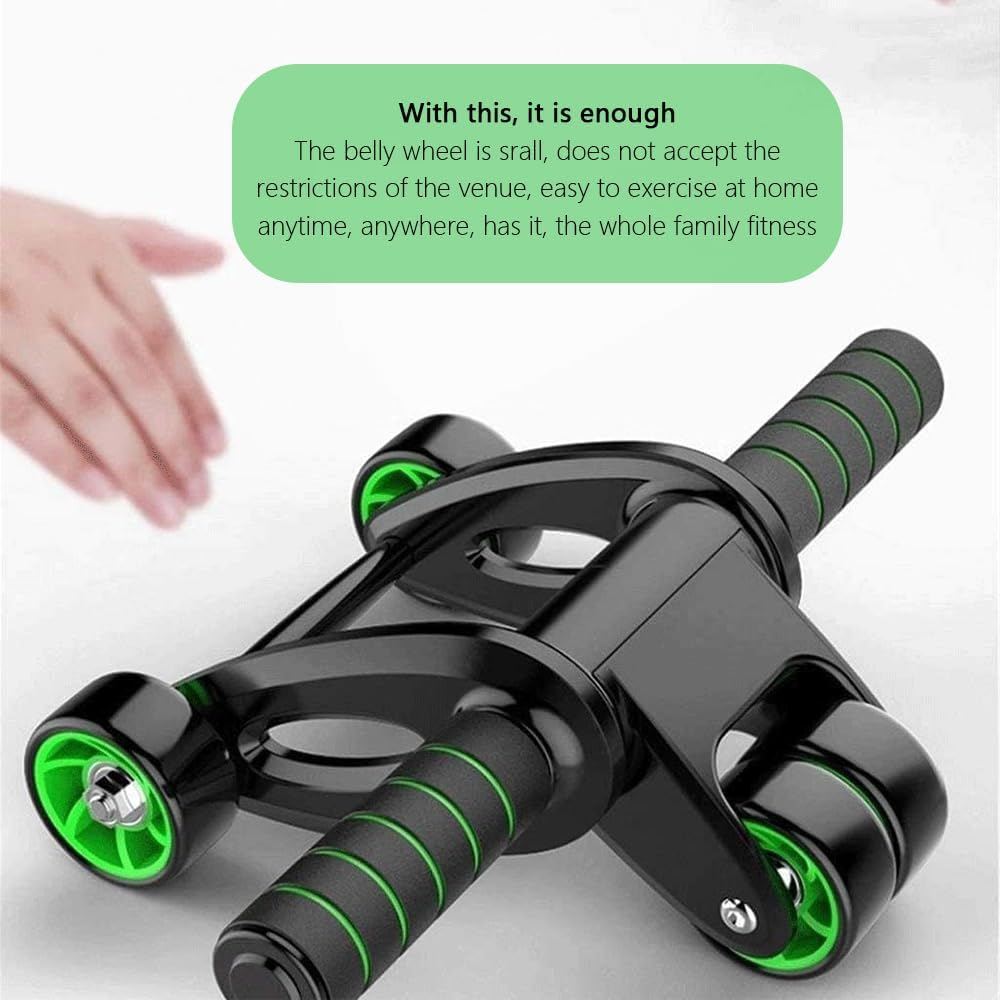 Ab Roller Wheel Set &ndash; 2-Piece Automatic Rebound Abdominal Wheel with Knee Mat, Compact Ab Workout Equipment for Men & Women, Abs Roller Fitness Kit image number 2