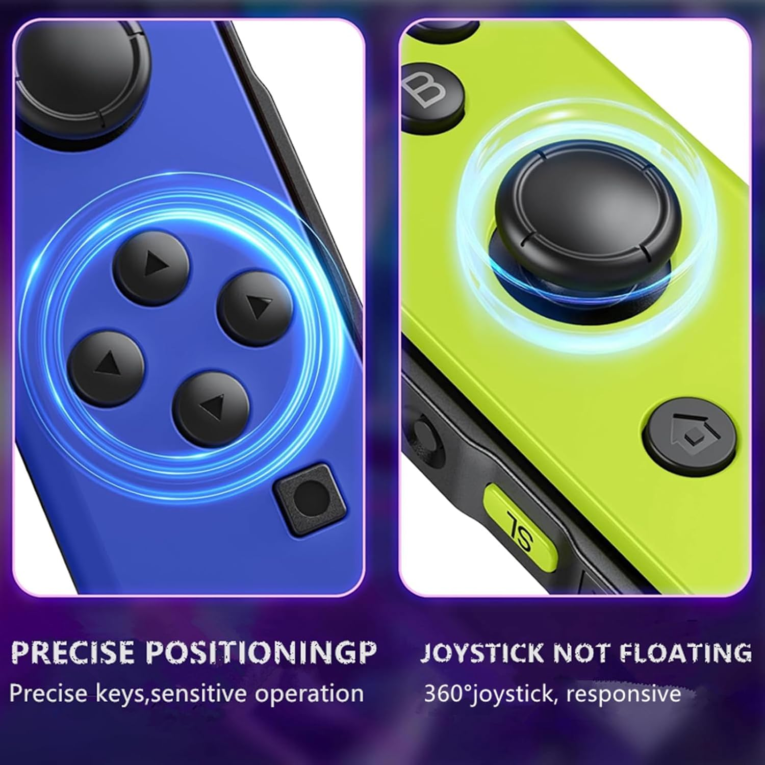 Joy-Cons for Switch Controllers, Wireless Replacement for Switch, Left and Right Controllers Support Sports Dual Vibration/Wake-Up/Motion Control/Screenshot Function (Blue and Yellow) image number 2