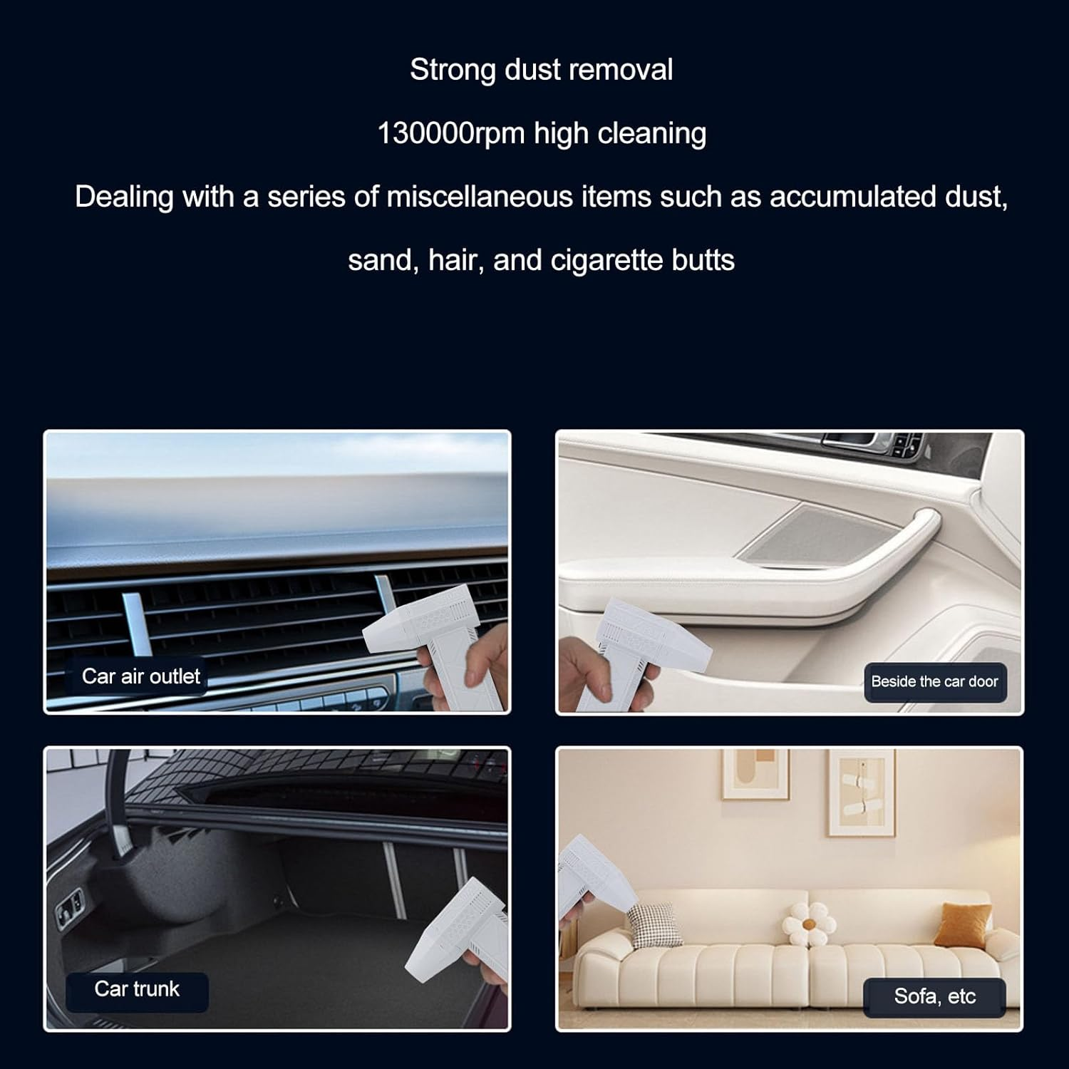 Jet Dry Blower, 130000RPM High Speed Turbofan Electric Air Duster, Portable Handheld Air Blower for Furniture Car Computer Case Keyboard Cleaning image number 5