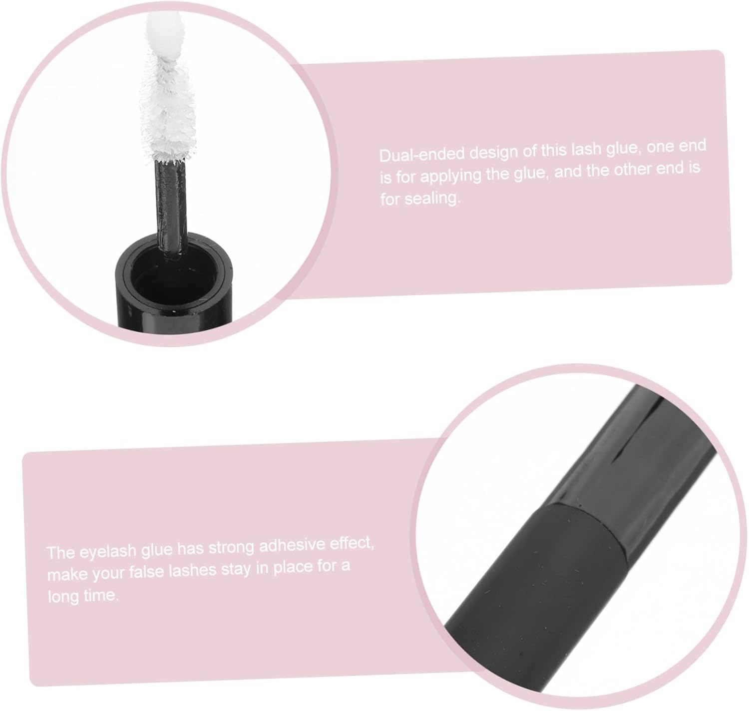 WRITWAA 3Pcs Kiss Lash Bond and Seal Glue False Eyelash Glue Kit Lightweight Easy to Use for Women - Pink image number 3