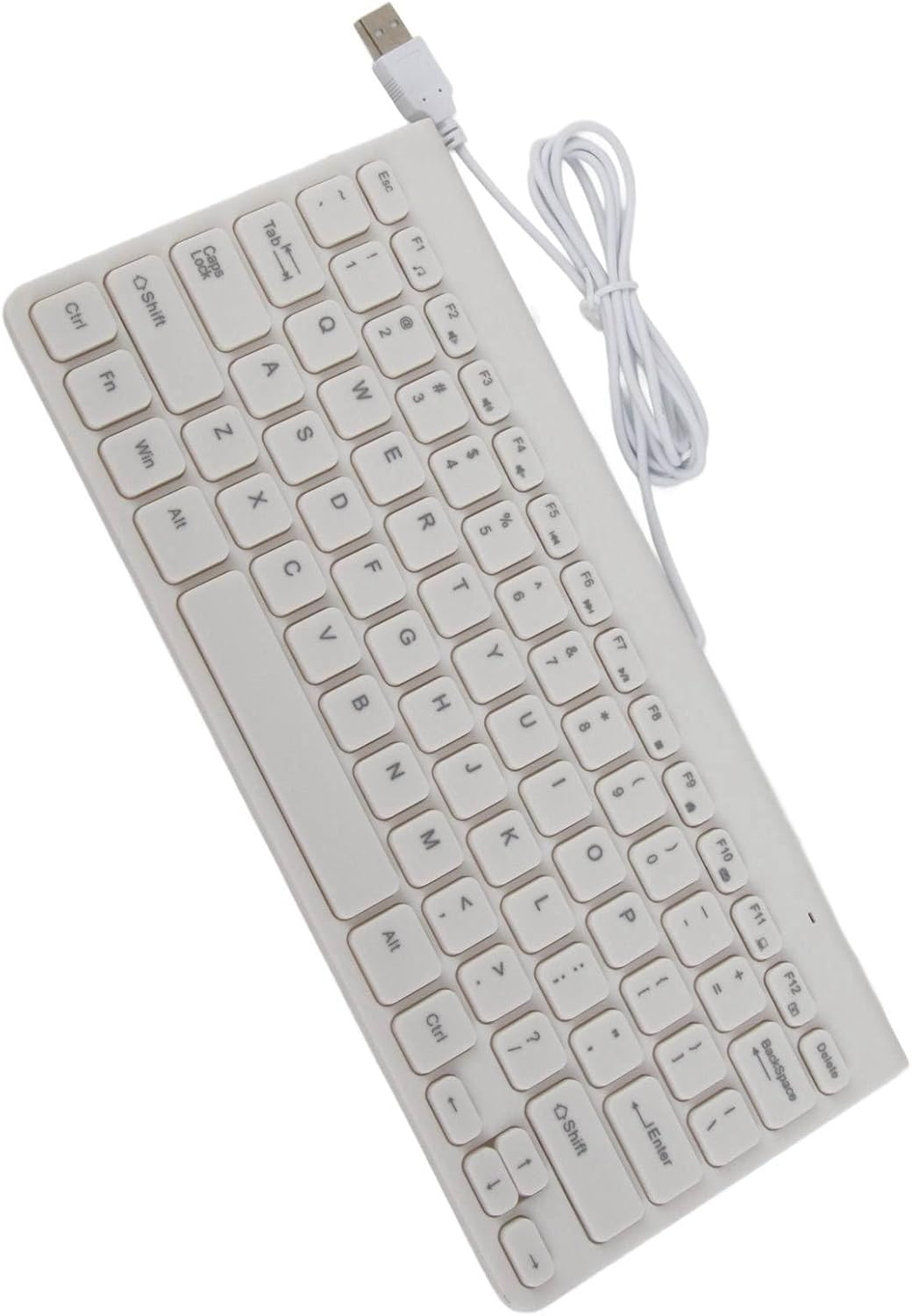XUMIUZIY Wired Keyboard Mouse Combo, Ultra-Thin USB Wired Keyboard Optical Mouse Mice Set Combo for Computer, Laptop, PC, Desktop, Notebook (White)