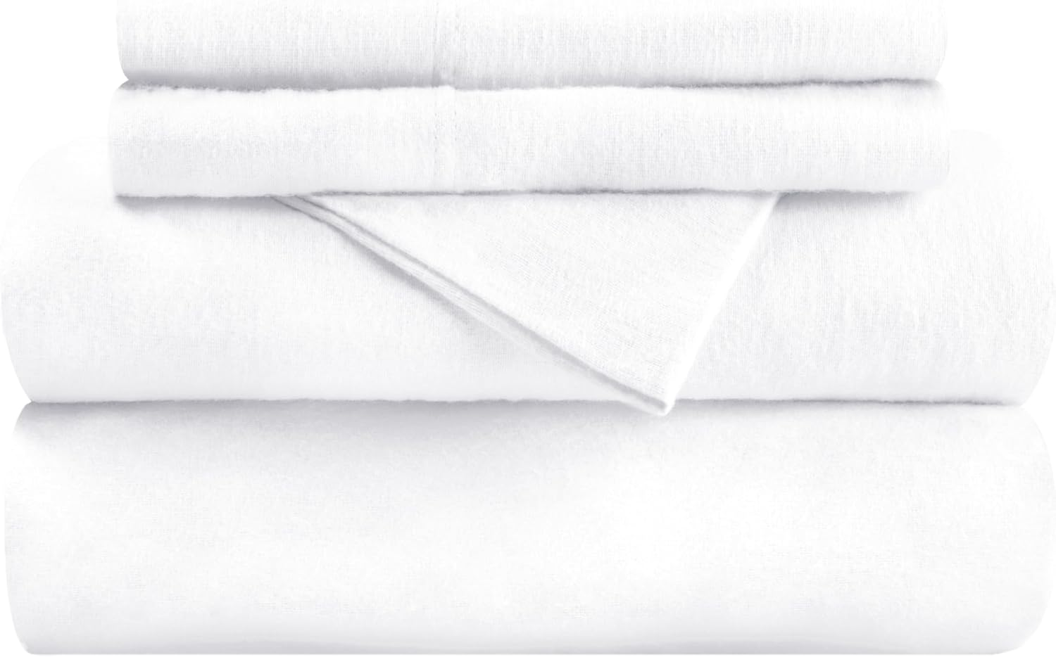 Flannel Cotton Sheet Set, Full, Solid Navy Blue