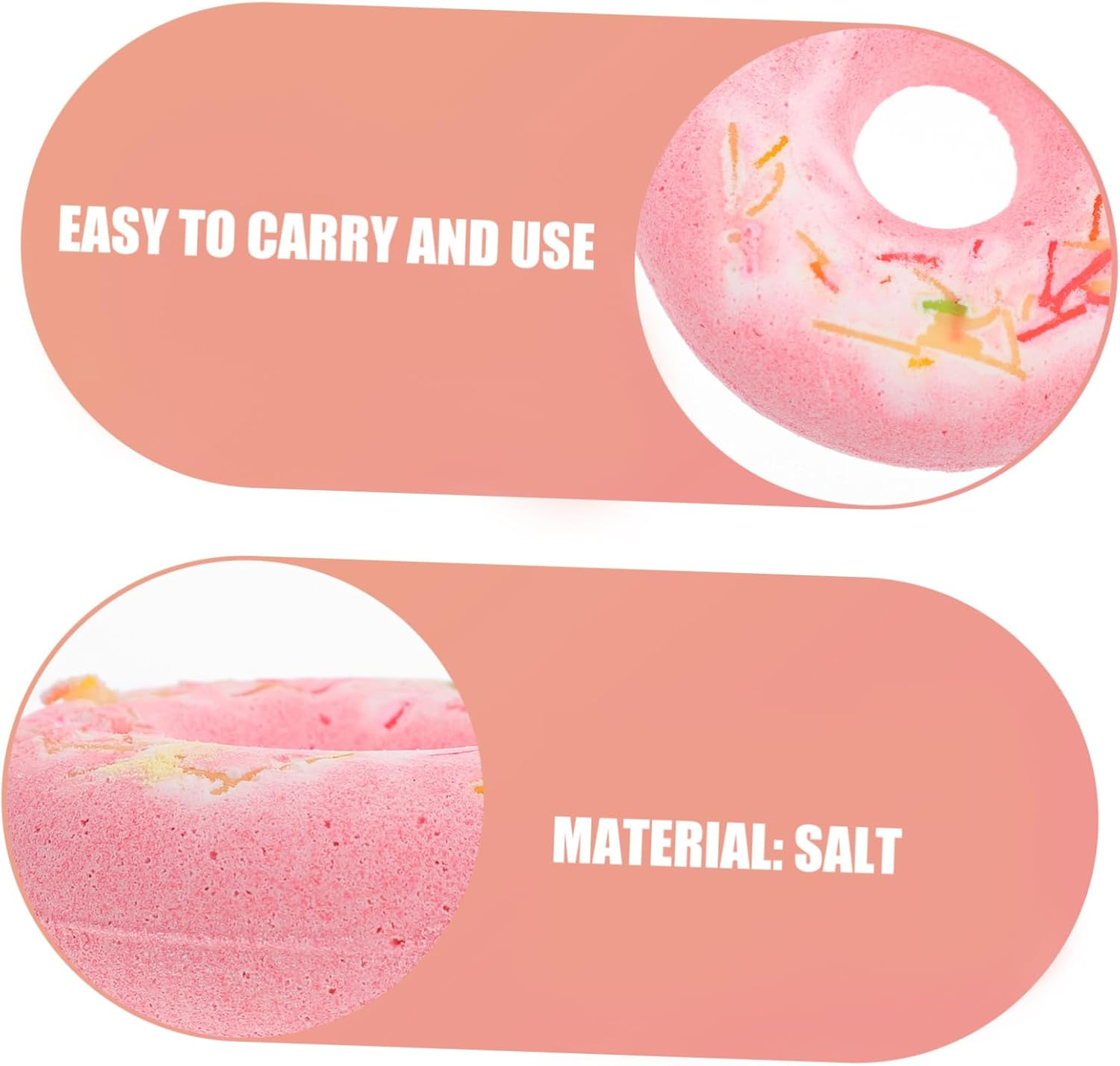 NAMOARLY 4Pcs Cake Shape Boys and Girls Bath Salt Balls Bathing Bombs Relaxing Skin Care Random Color image number 2