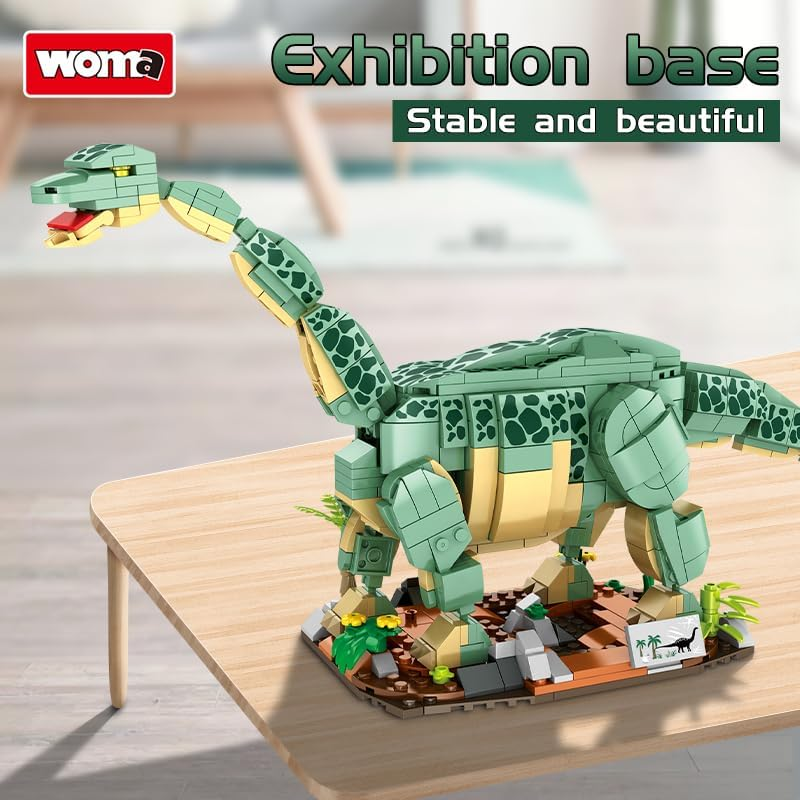 WOMA Dinosaur Building Blocks Set, Brachiosaurus Dino World Park Building Bricks Educational Toy for Boys (589PCS), Jurassic Park Building Toy for Adult and Kids Age 6+, Joint Can Move Flexibly image number 3