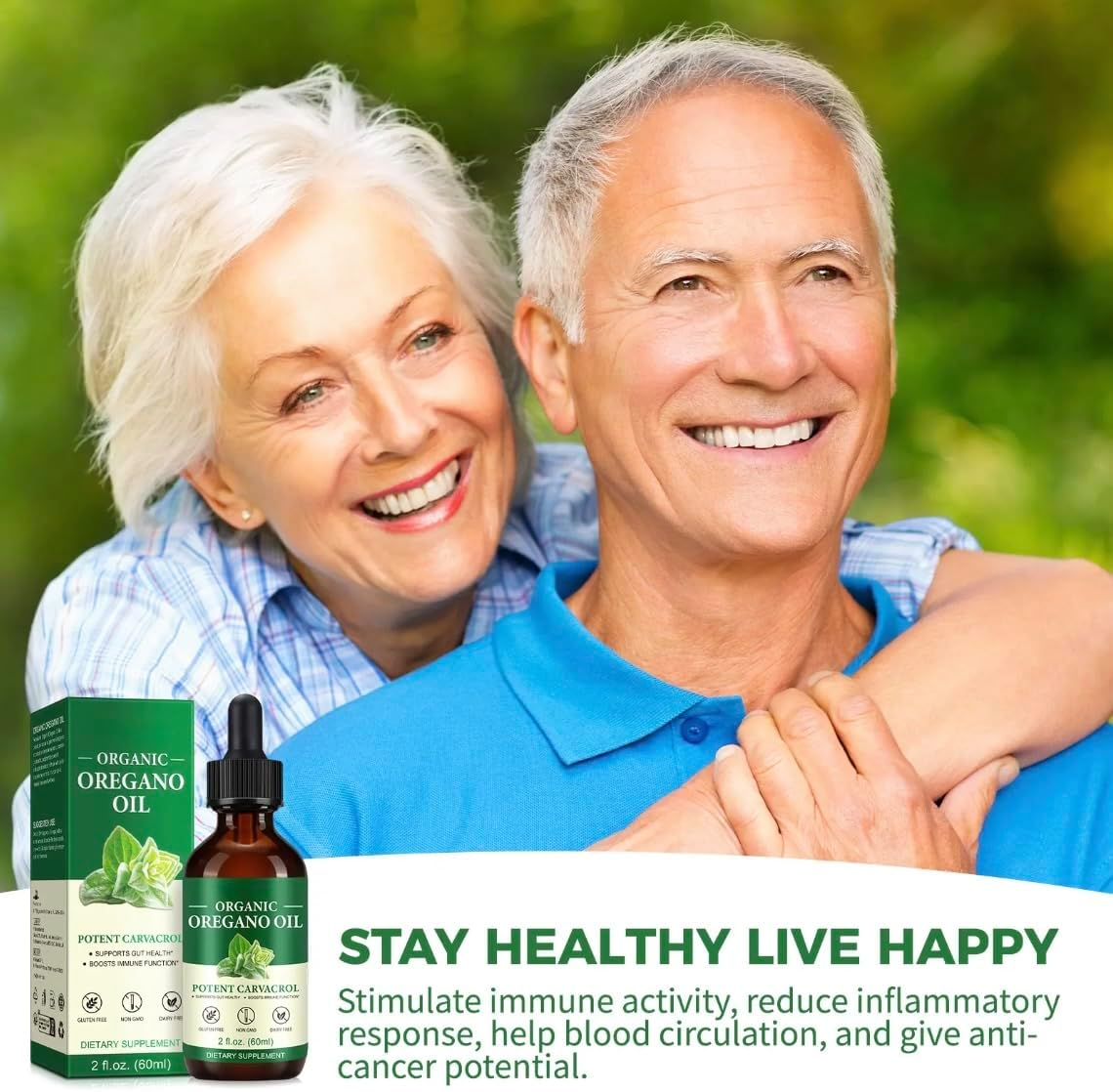 Organic Oregano Oil 60Ml &ndash; Extra Strength, Cold-Pressed &ndash; Natural Herbal Dietary Supplement Wellness image number 5