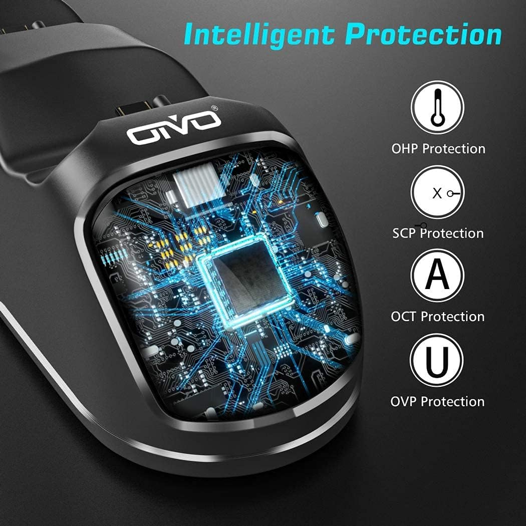 OIVO Controller Charger Compatable with PS4/PS4 Slim/Ps4 Pro Controller, PS4 Controller Charging Dock with Charging Cable, Fast PS4 Charger with Clear Indicator image number 4