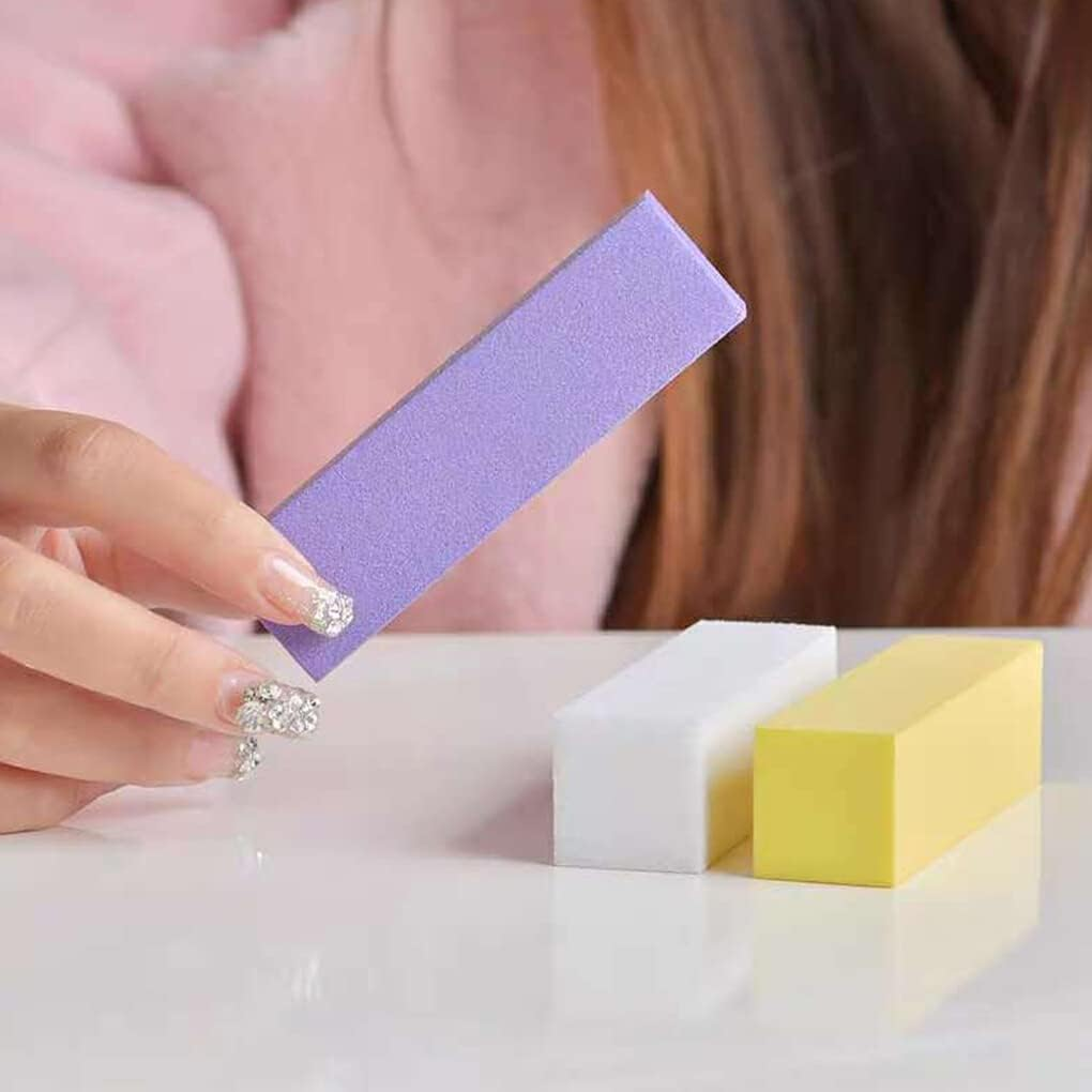Sanding Files Block Nail Art Tips Makeup Accessories Wear-Resistant Scrub Manicure Pedicure Adult Kids Fingernail Care Tools, 4Pcs(Random Color) - 4Pcs(Random Color) image number 6