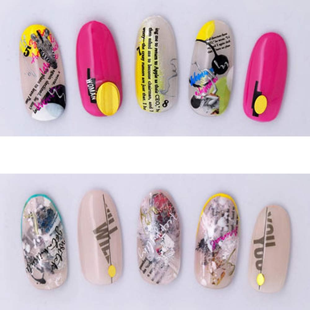 TSUMEKIRA NN-TMI-108 Nail Stickers, Produced by Silk Tomita, 3, Inspiration Message, Multicolor, 1 Piece