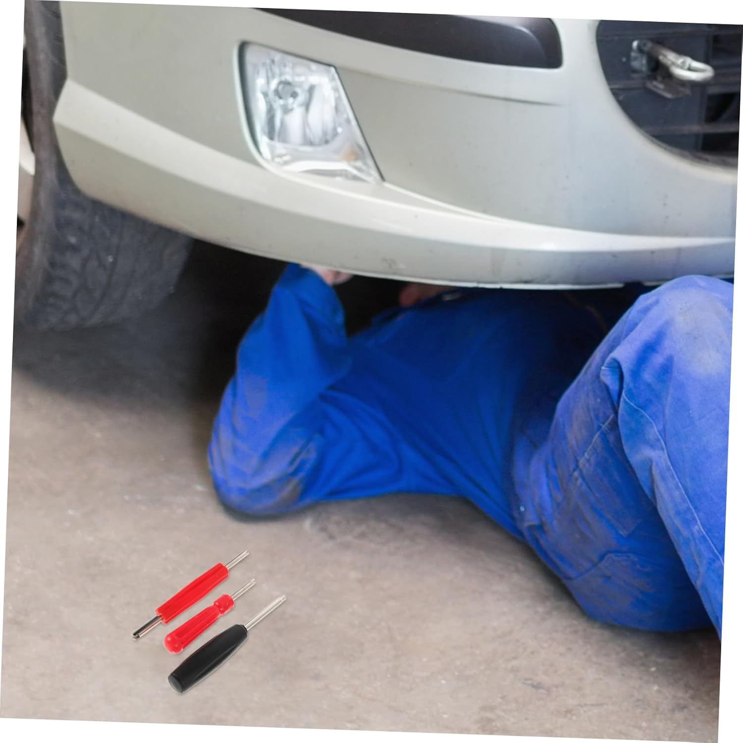 PRETYZOOM 3Pcs Valve Core Tool Kit Durable Valve Stem Wrench for Automotive Bicycle Tire Maintenance Portable Torque Multiplier Adjustments image number 1