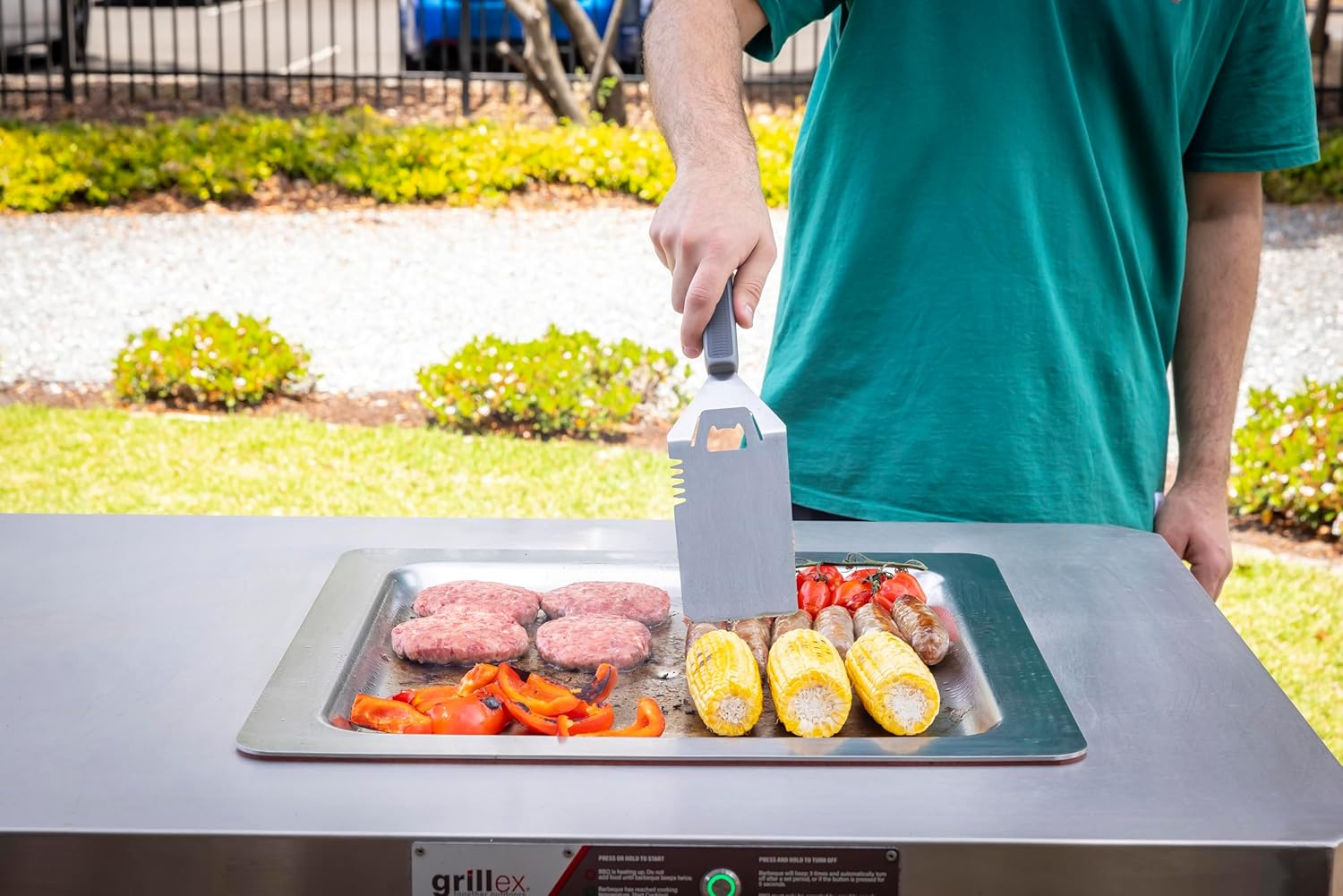 BBQ Buddy 2 Piece Tool Set - Tongs and Grill Spatula for Outdoor Grill - Stainless Steel BBQ Set with Ergonomic Handles and Bottle Opener - BBQ Tools image number 6