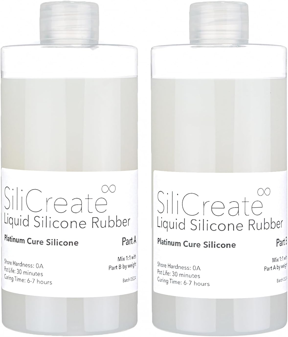 Silicreate Soft-0A Liquid Silicone Rubber | Transparent | for Moulding and Casting (1Kg) image number 2