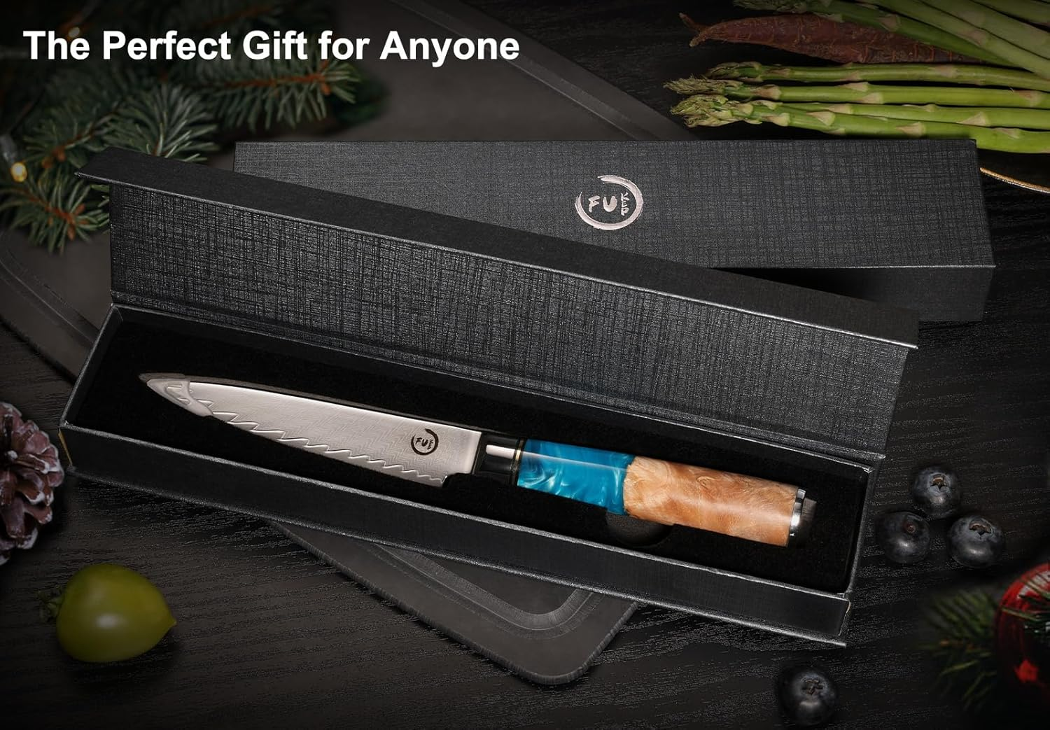 Kitchen Utility Knife 13Cm Sharp-Edged Paring Knife Damascus VG10 Blade Ergonomic Handle Double-Side Cutting Edge Full Tang Japanese Cutlery Cutting Small Knife image number 2