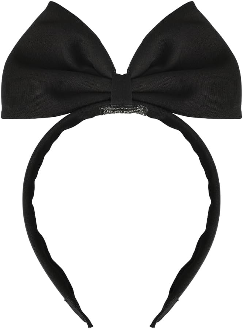 Black Hair Bow Bowknot Headbands for Women Girls Big Bow Headband Head Bands with Bow Hair Bands for Women'S Hair Non Slip Cosplay Headband Birthday Christmas Party Hair Accessories for Women image number 1