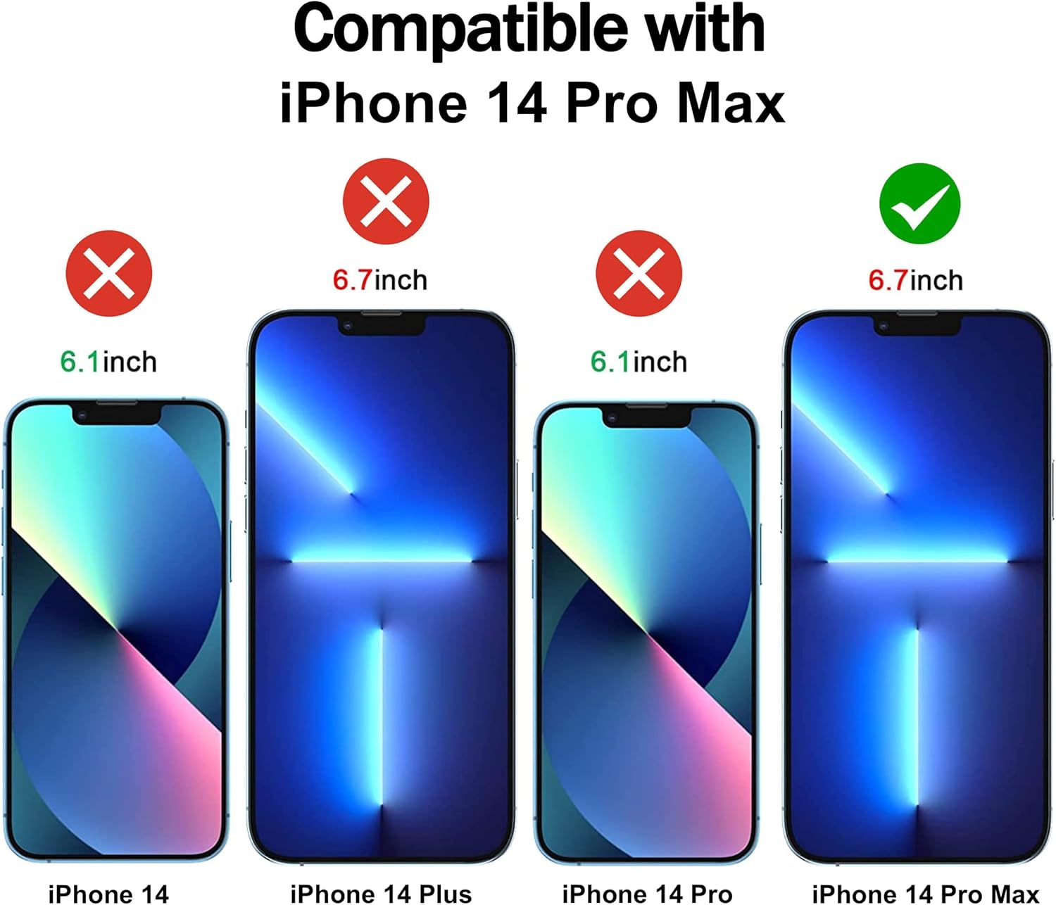Screen Protector [4-Pack] for Iphone 14 Pro Max 6.7-Inch, RKINC Tempered Glass Film Screen Protector, 0.33Mm [Lifetimewarranty][Anti-Scratch][Anti-Shatter][Bubble-Free] image number 5