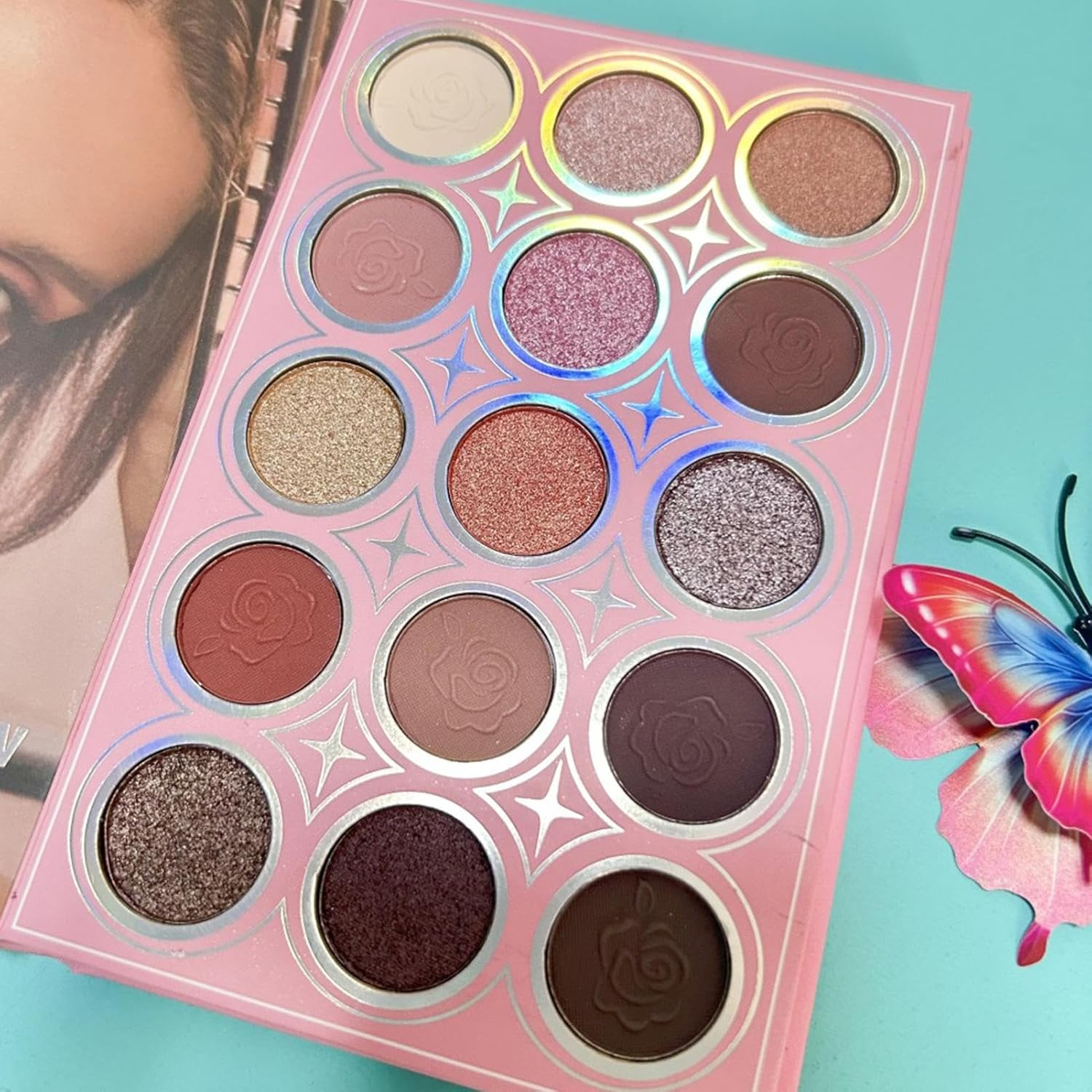 Makeup Book Palette - 21-Colors Book-Style Longwear Cosmetics Kit,Travel Makeup Set - for Women Girls Beginners Daily Routine Wedding Party Practice image number 6