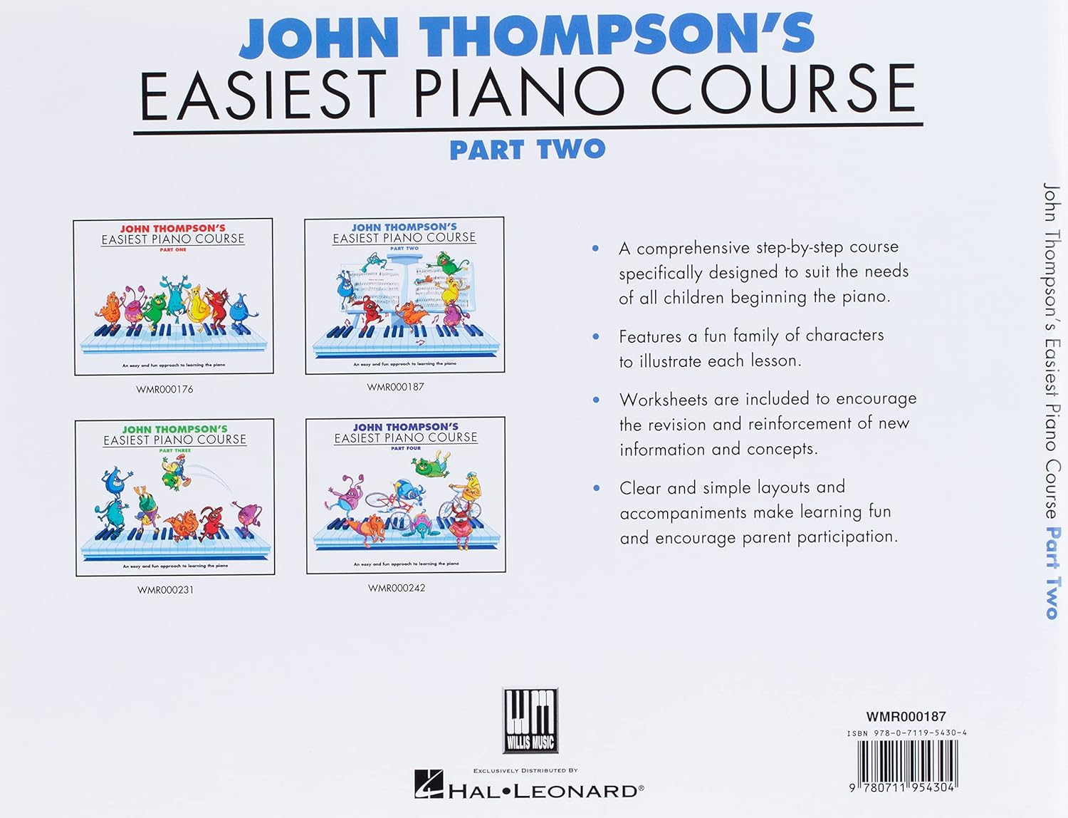 Willis Music John Thompson'S Easiest Piano Course Part 2,Music Book: Revised Edition image number 1