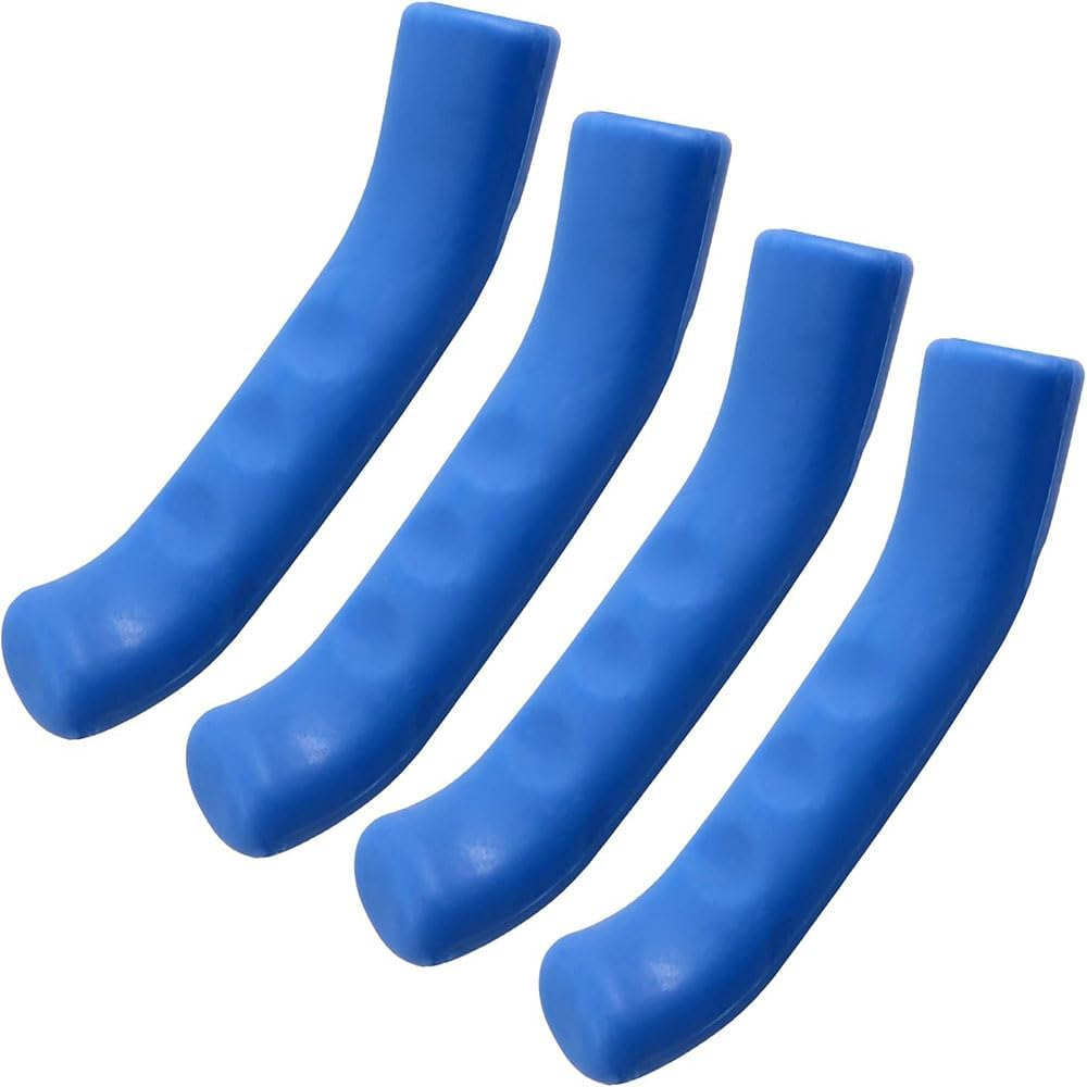 Lyhaogao 2 Pairs Anti-Slip Brake Lever Grips, Universal Bike Brake Handle Cover for Mountain and Road Bicycles, Durable Silicone Sleeve Protector for Enhanced Grip and Safety (Black/Red/White/Blue)