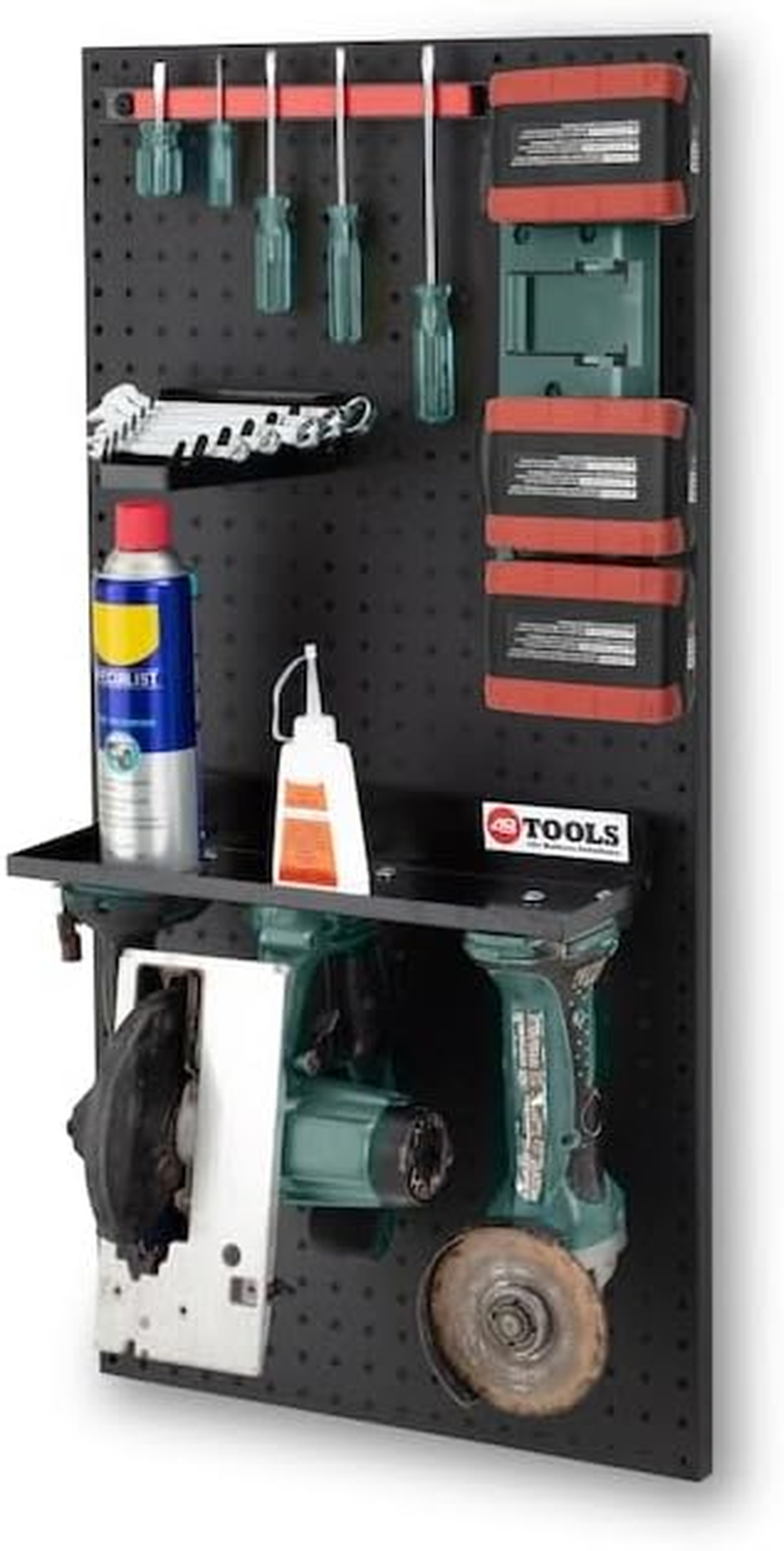 48 Tools Battery Holder Mount for Metabo CAS 18V &ndash; Green Wall Mount with Built-In Locking System &ndash; Secure Storage for Cordless Alliance System Batteries image number 4