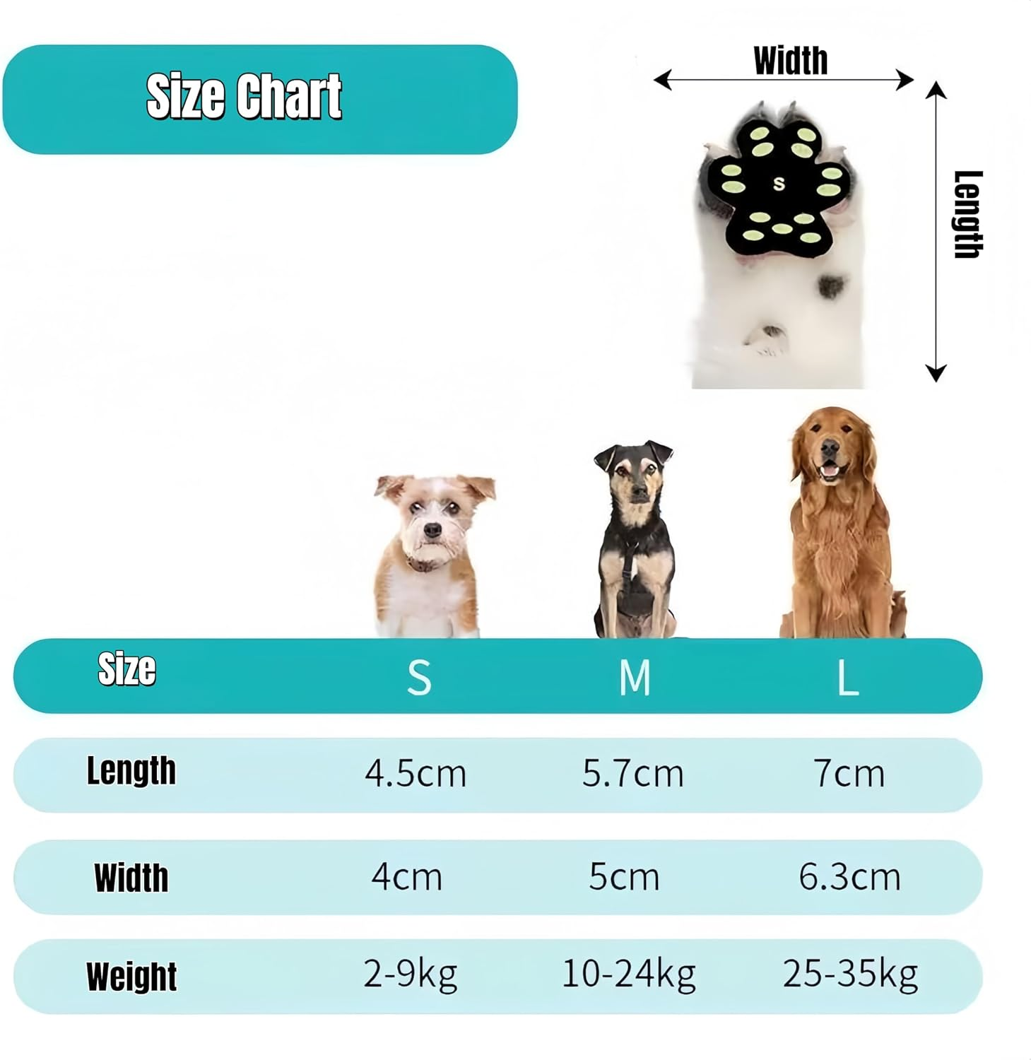 Midrodlle Dog Paw Pad Protector, Non-Slip Traction Pads with Dots, 8 Sets/24 Pcs, Black with Green Dots (Large) image number 3