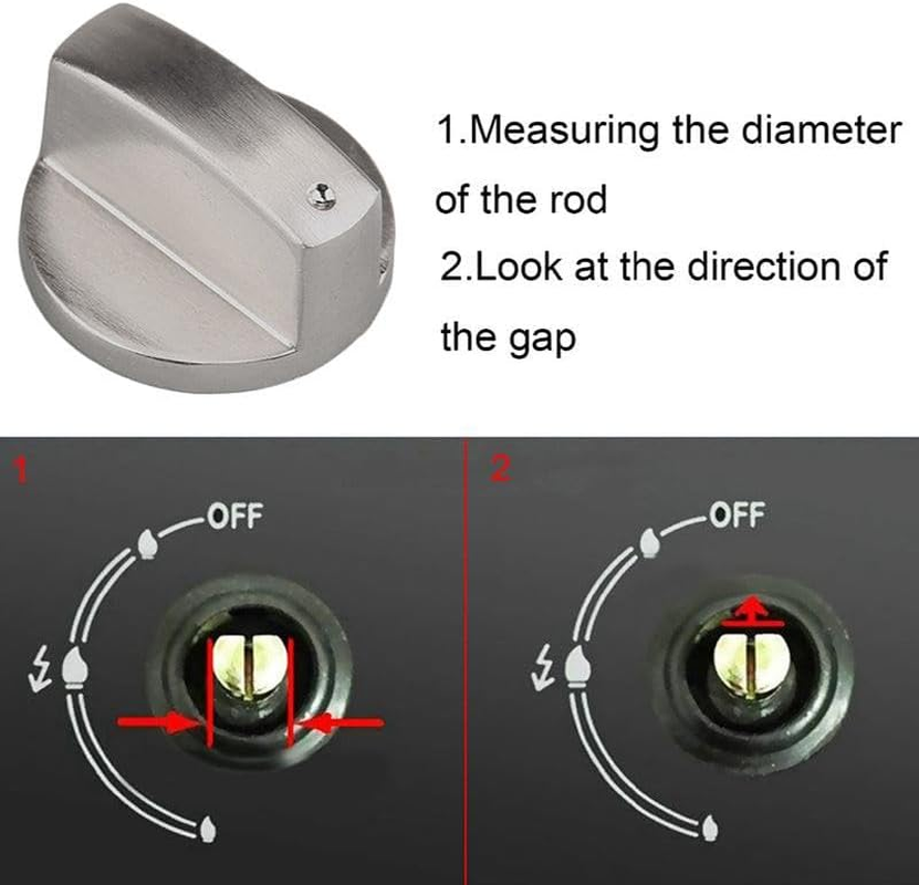 6X Alloy Home Kitchen Gas Stove Knobs Cooker Oven Cooktop Metal Switch Control image number 5