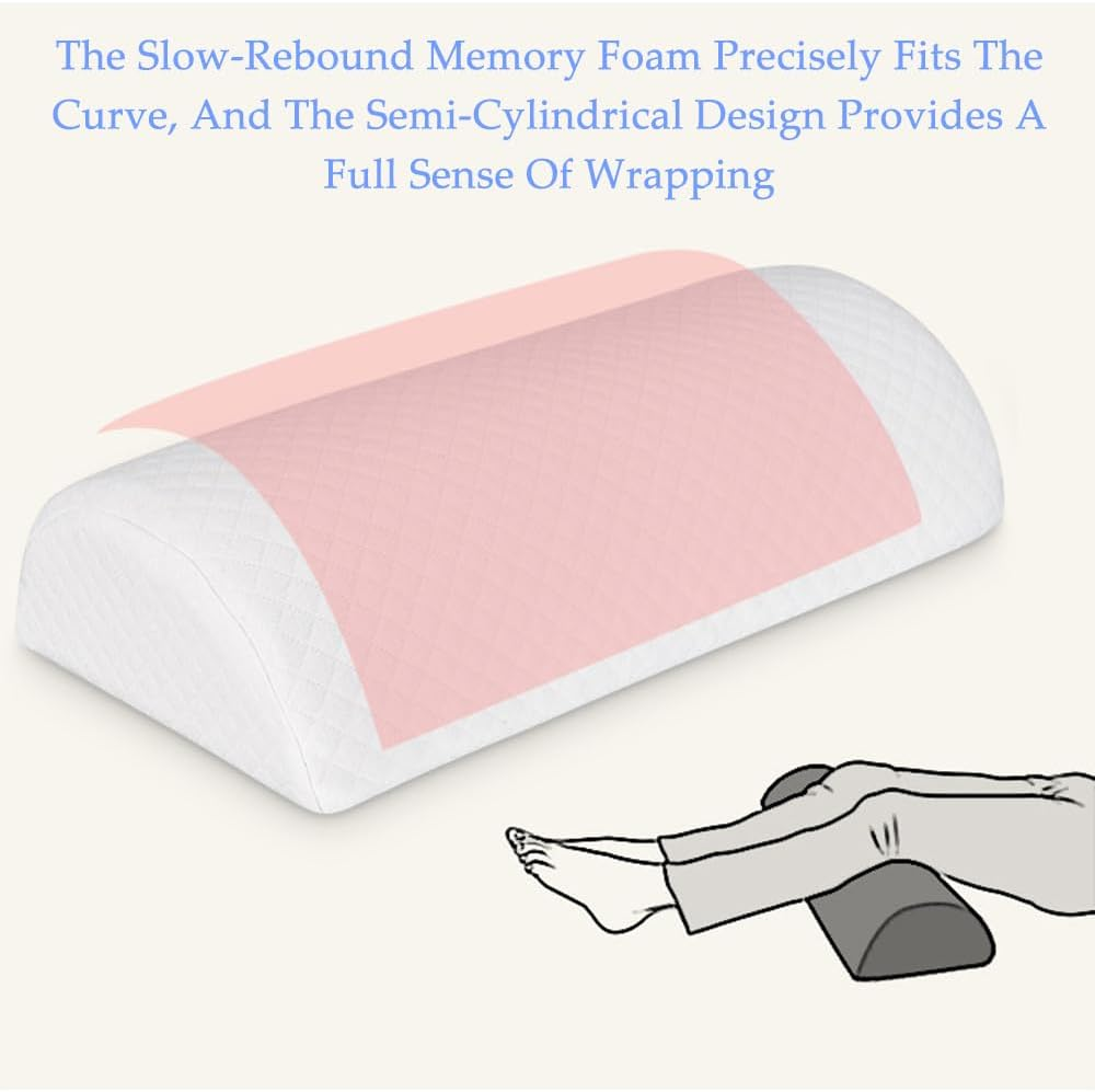 Half-Cylinder Leg Pillow, Ergonomic Memory Foam Knee Pillows, Lumbar Support Pillows for Sleeping Pain Relief, Slow-Rebound Memory Foam Leg Pillow image number 1