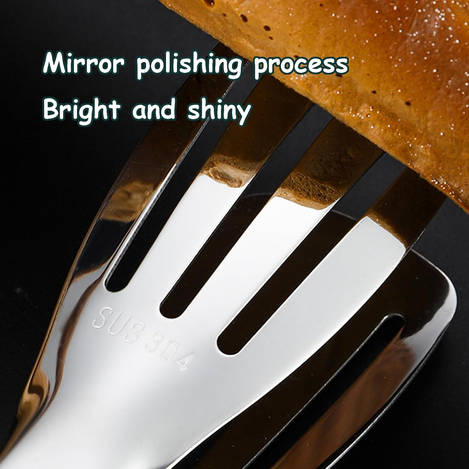 Taoluwin 3Pcs Kitchen Tongs Set, 3 Sizes Stainless Steel BBQ Tongs, Salad Tongs with Non-Slip Handles, Utility Tony for Grilling, Cooking, Serving image number 6