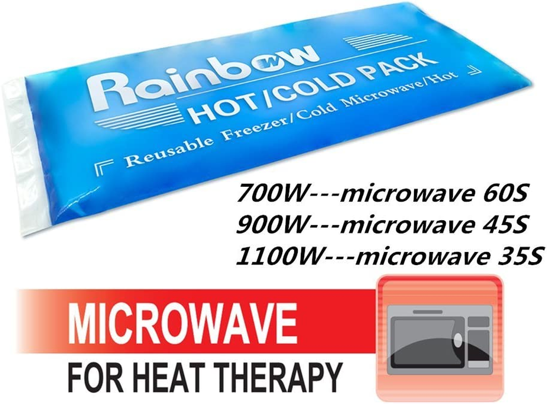 WORLD-BIO Flexible Ice Pack for Sports Injuries, Reusable Hot Cold Therapy Compression, Great for Migraine Headache, Stiff Neck, Arthritis Wrist, Knee Joint Strains, Ankle Sprains, 2 Packs - 4.3" X 9.8" image number 6