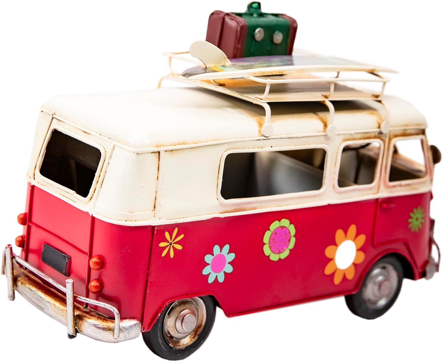 Ychtewy-Iron Classic Car Model Collectible Vehicle Decoration, Metal Truck Christmas Decor ，Unique Blend of Vintage, Rustic, Farmhouse Truck Decor for Table Top Decor. (D) image number 6