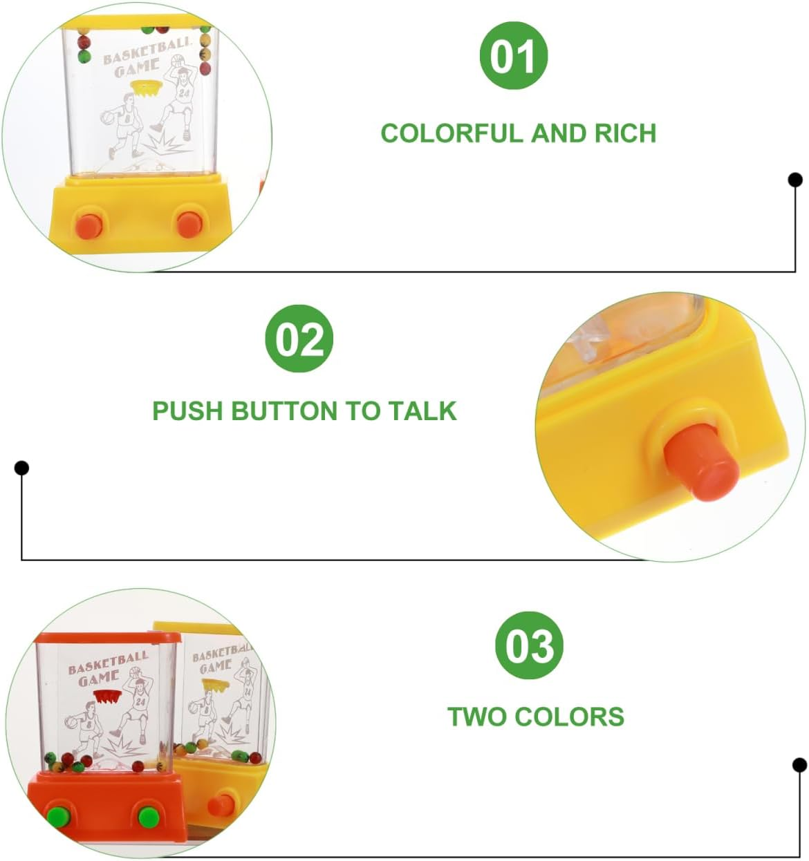 Jojofuny 2Pcs Waterplane Handheld Water Game Retro Toys Mini Retro Pastime Toys Water Ferrule Game Toy 80S Toys Rings for Kids Handheld Water Ring Toy Stress Lasso Random Color image number 5