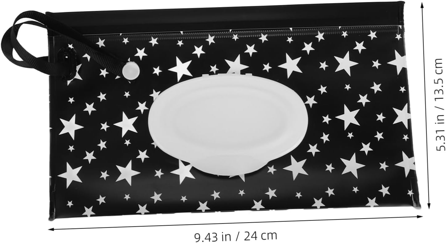 2Pcs Reusable Wipe Dispenser Bag Portable Tissue Holder Flip Lid for Home Travel image number 3