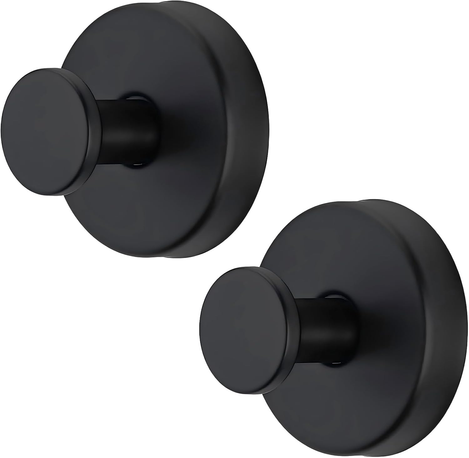 4 Pcs Suction Cup Hooks for Shower, No-Drill Bathroom Hooks Can Pull up to 15 Lbs for Kitchen, Toilet, Restroom on Glass, Suction Hook Suitable for Hanging Towels Suction Hooks, Rustproof, Matte Black