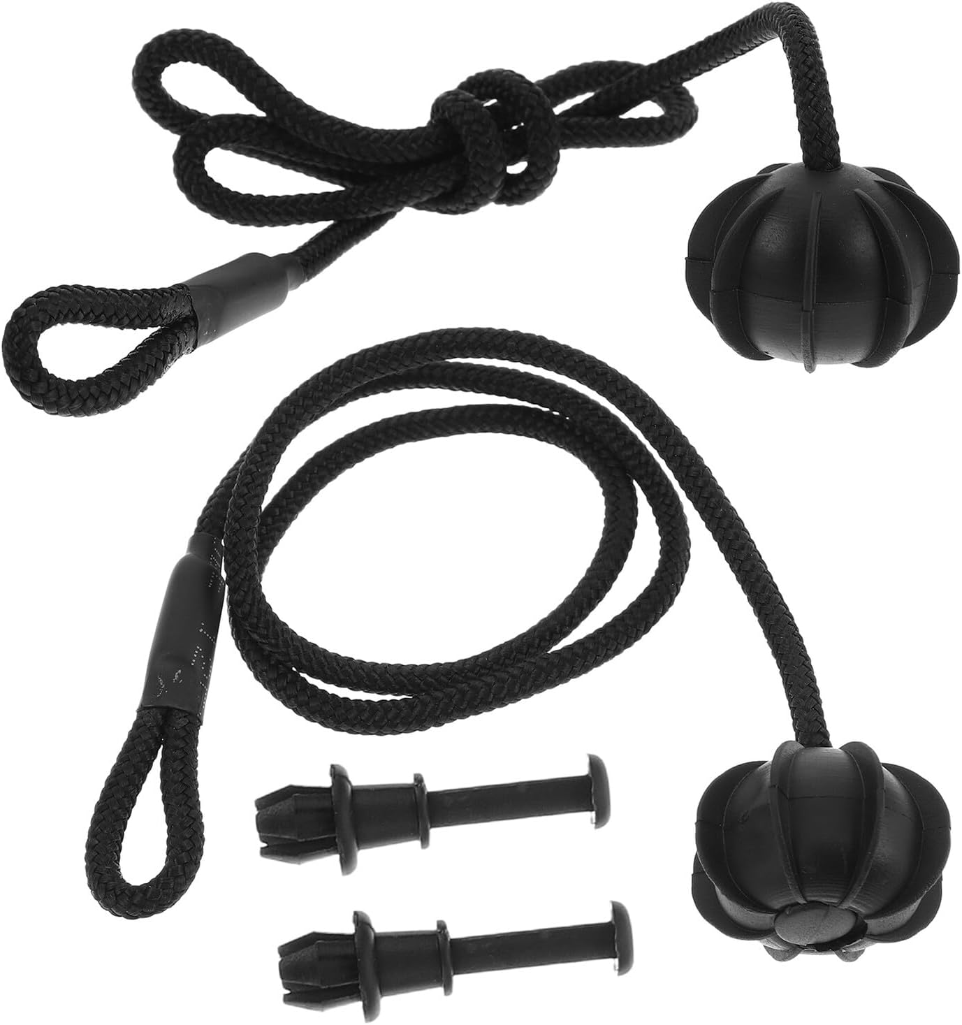Ibasenice 2 Sets Adjustable Elastic Bungee Cord with Clips and Carabiner Hooks for Trunk Partition Lanyard Installation Space-Saving Straps for Car Boot Organizer and Parcel Shelf in Black image number 6
