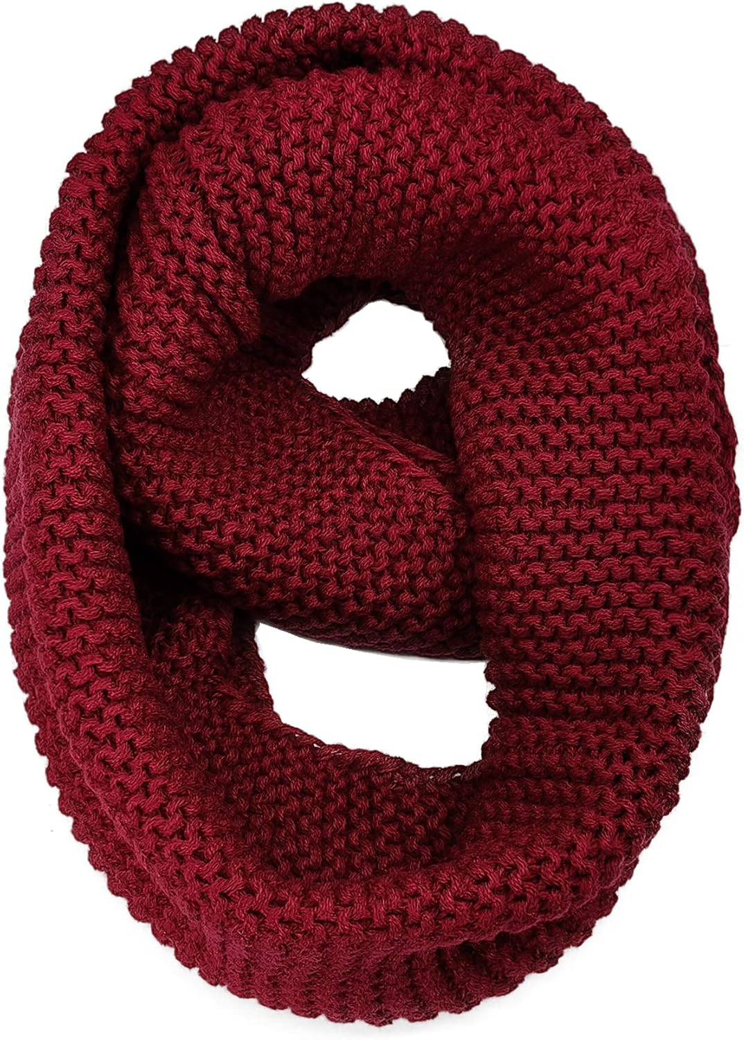 Warm Scarf for Winter Women & Men, Knit Wool Loop Infinity Scarves Thick & Chunky Neck Warmer for Cold Weather U-SY-WS7