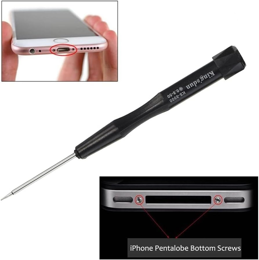 Pentalobe Screwdriver Set, 5 Point 5 Star 0.8 Mm, 1.2 Mm and 1.5 Mm Pentalobe Screwdriver or P2 P5 P6 or Ts1 Ts4 Ts5 and T5 Torx for Iphone Macbook Pro Air Repair Tool Set image number 6