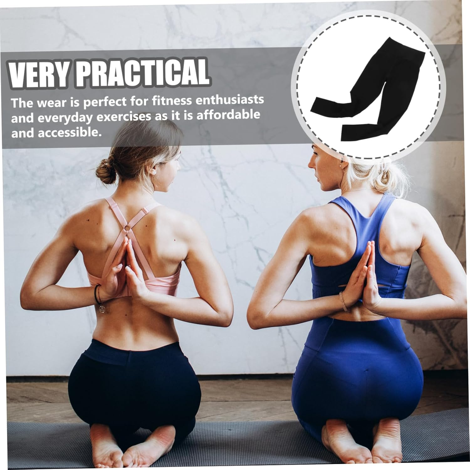 FOMIYES Maternity Leggings Women Yoga Pants for Pregnancy Workout Comfortable Waistband Support Pants Maternity Activewear Leggings Wide Leg for Women Black image number 5