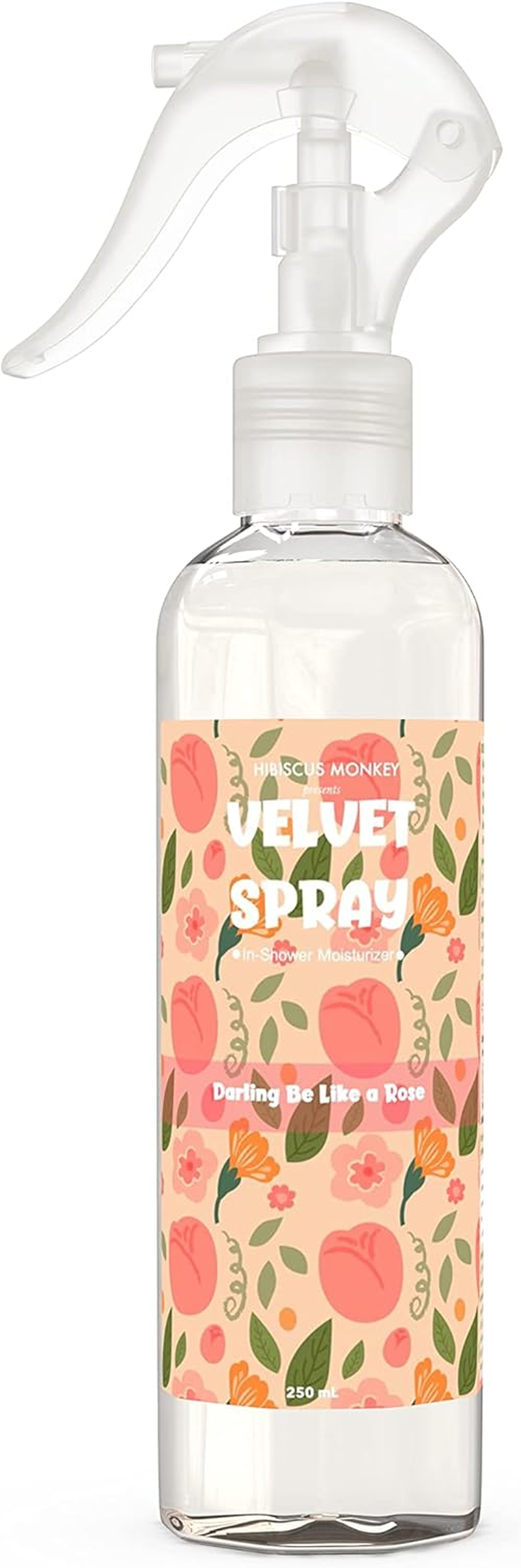 Hibiscus Monkey'S Velvet Spray Rosewood - In-Shower Body Moisturizer - Non-Sticky, 100% Natural, Lightweight. All Skin Types. 250Ml Reusable Bottle image number 1