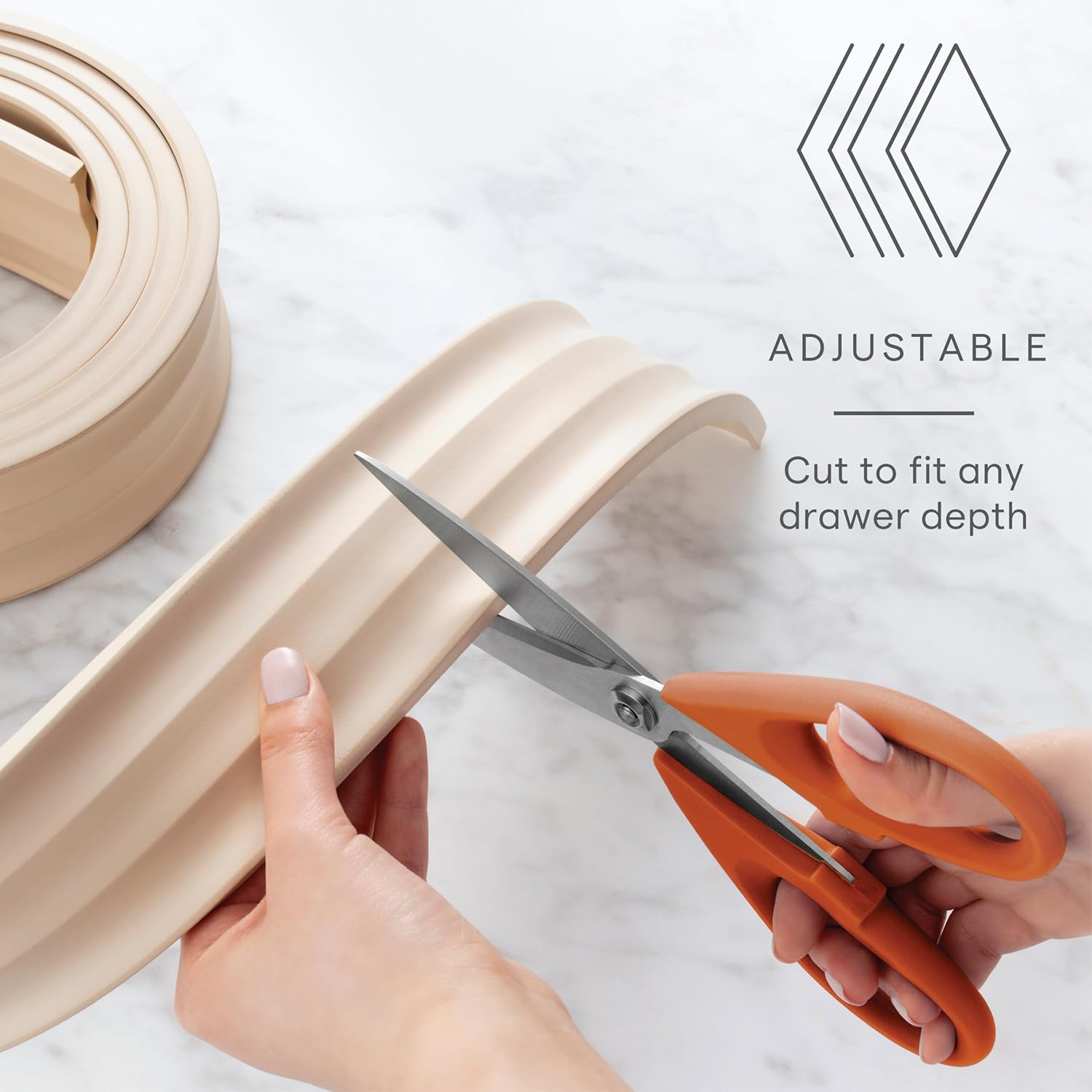 Youcopia Spiceliner Adjustable Spice Drawer Liner, 10Ft Roll, Sandstone, Seasoning and Spices Bottle Organizer Insert image number 3