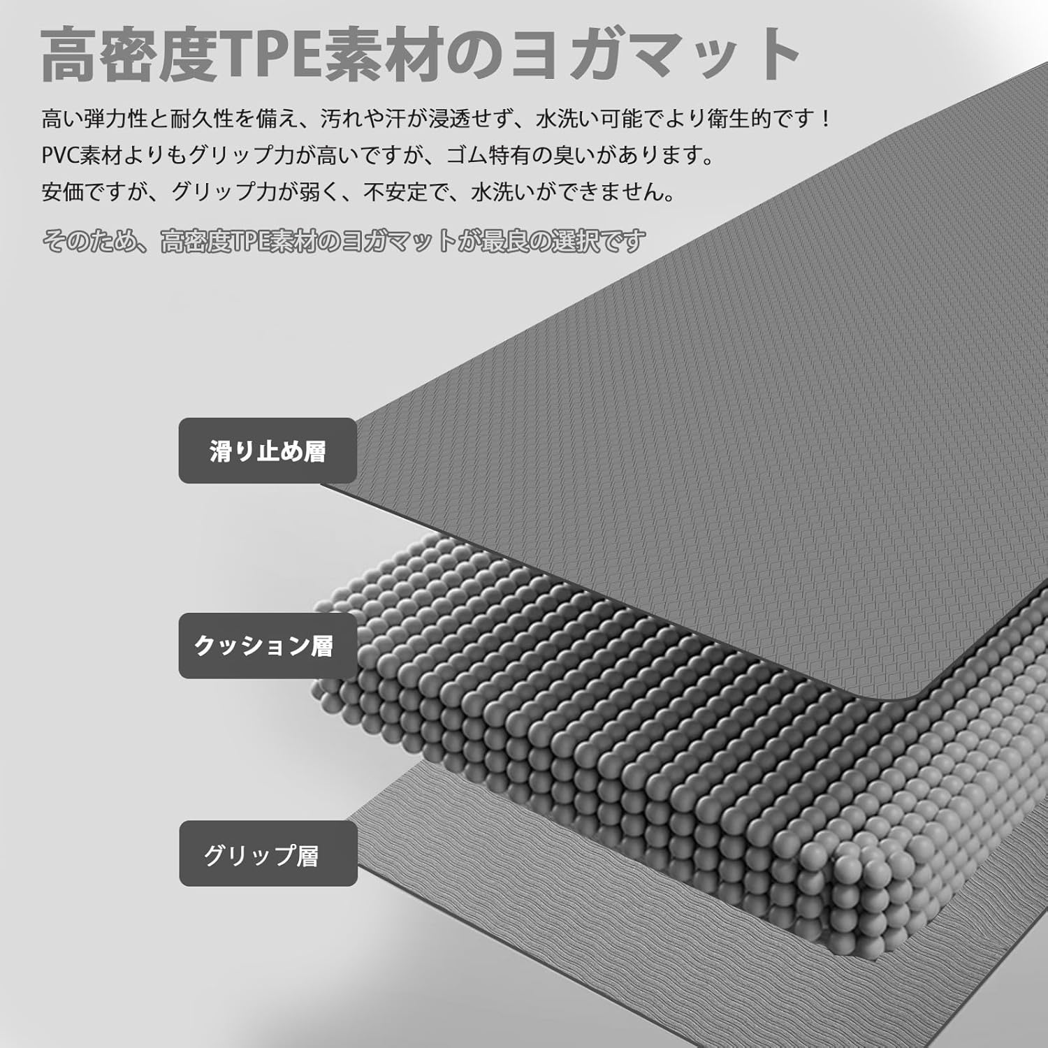 SURFOU Yoga Mat, TPE Premium Material, 0.3 Inches (8 Mm) image number 4