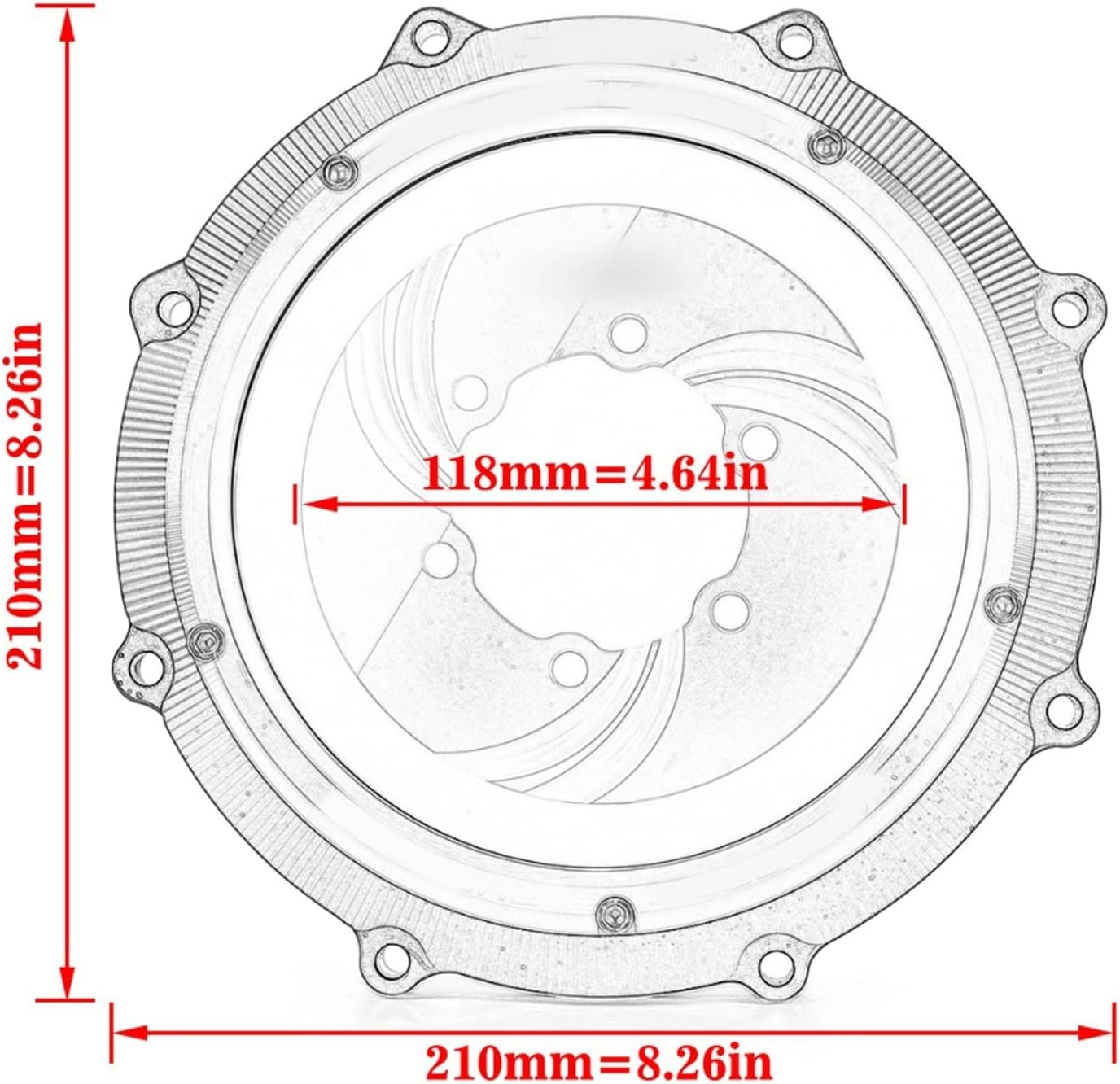 Motorcycle Accessories for Yamaha Vmax1700 V Max Vmax 1700 2009-2020 Engine Parts Racing Clear Clutch Cover Spring Retainer Pressure Plate (Color : 1) image number 1