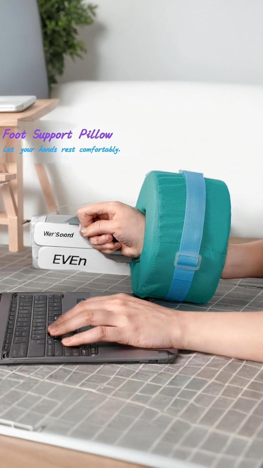 2 Pcs Foot Elevation Pillows - Ankle Heel Elevator Wedges for Support & Recovery - Medical Cushion for Bed Sore, Pressure Ulcer, Surgery - Leg Rest Foam Pillow Set