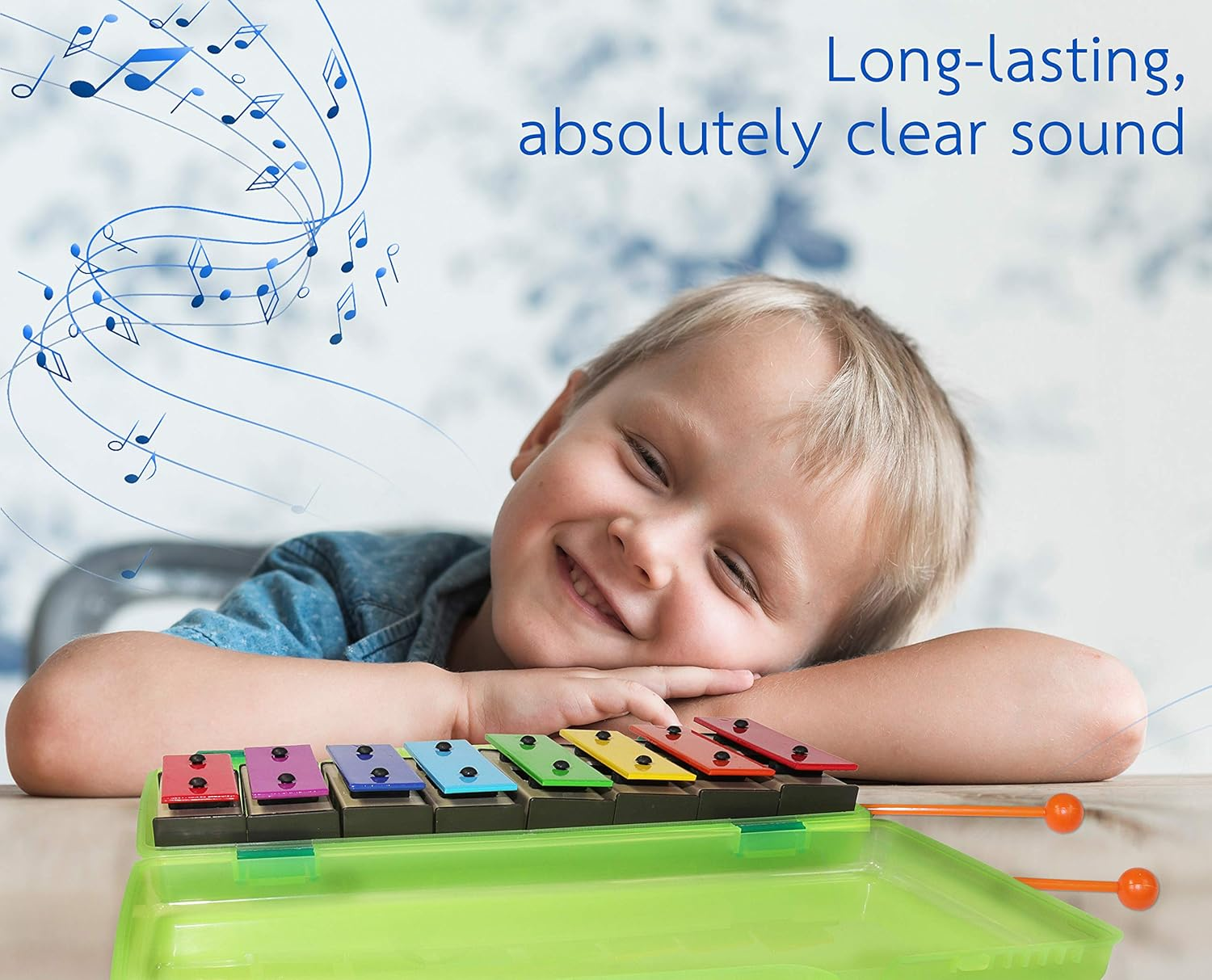 Chime Bar - Resonator Bells with Songs - Color Glockenspiel 8 Note Xylophone Kit - Song Cards image number 3