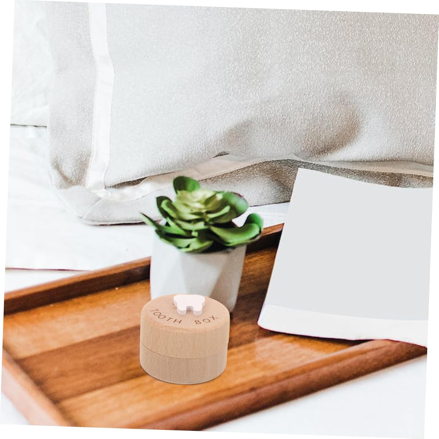 Deciduous Tooth Box Boys and Girls Tooth Holder Organizer Milestone Keepsake Box Storage Container image number 2