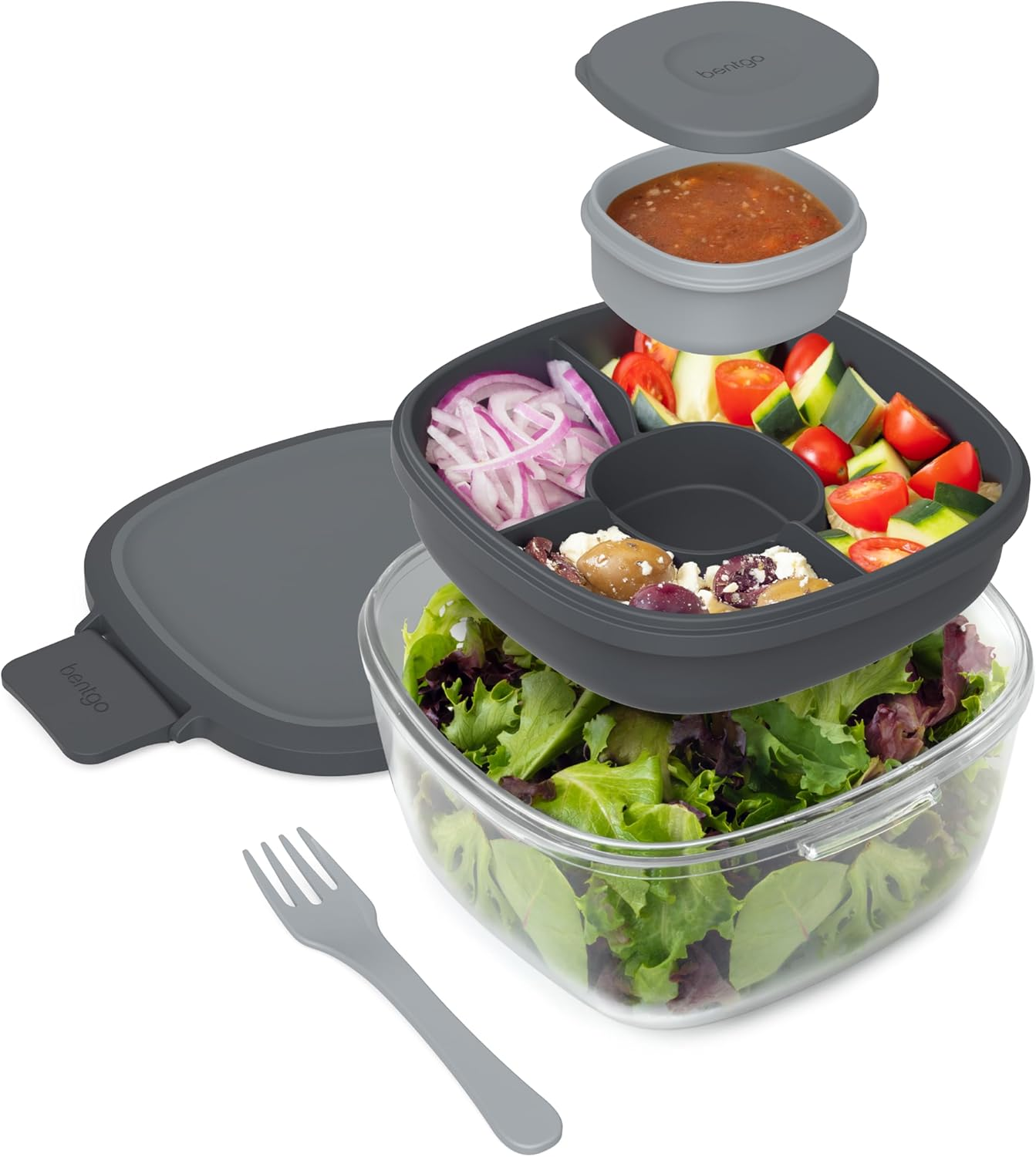Bentgo All-In-One Glass Salad Container - Lavender