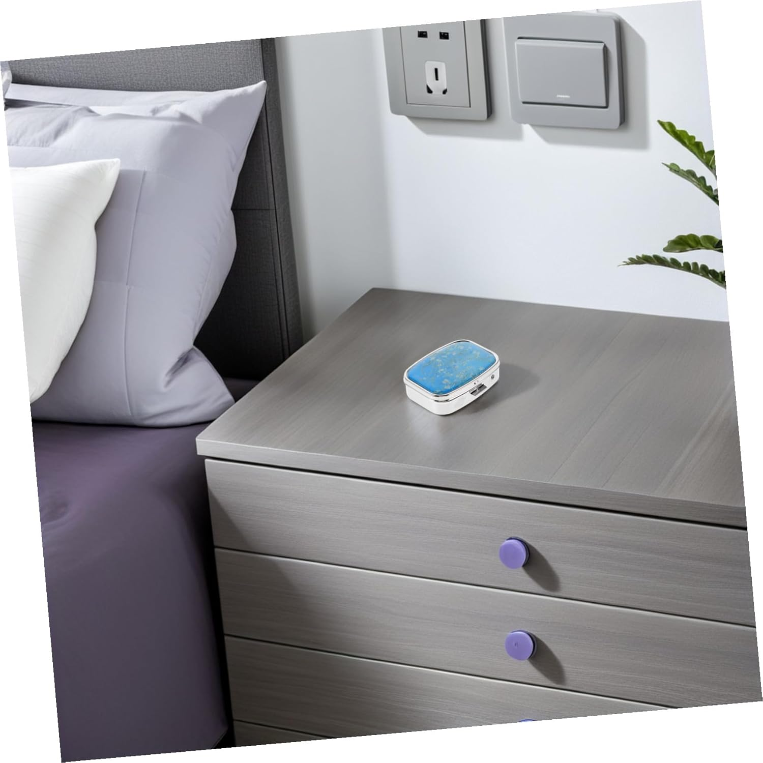 2Pcs Portable Pill Organizer Metal Pocket Medicine Case with Compartments Compact Travel Pill Box for Purse Lightweight and Sturdy Medication Holder for Daily Use image number 4