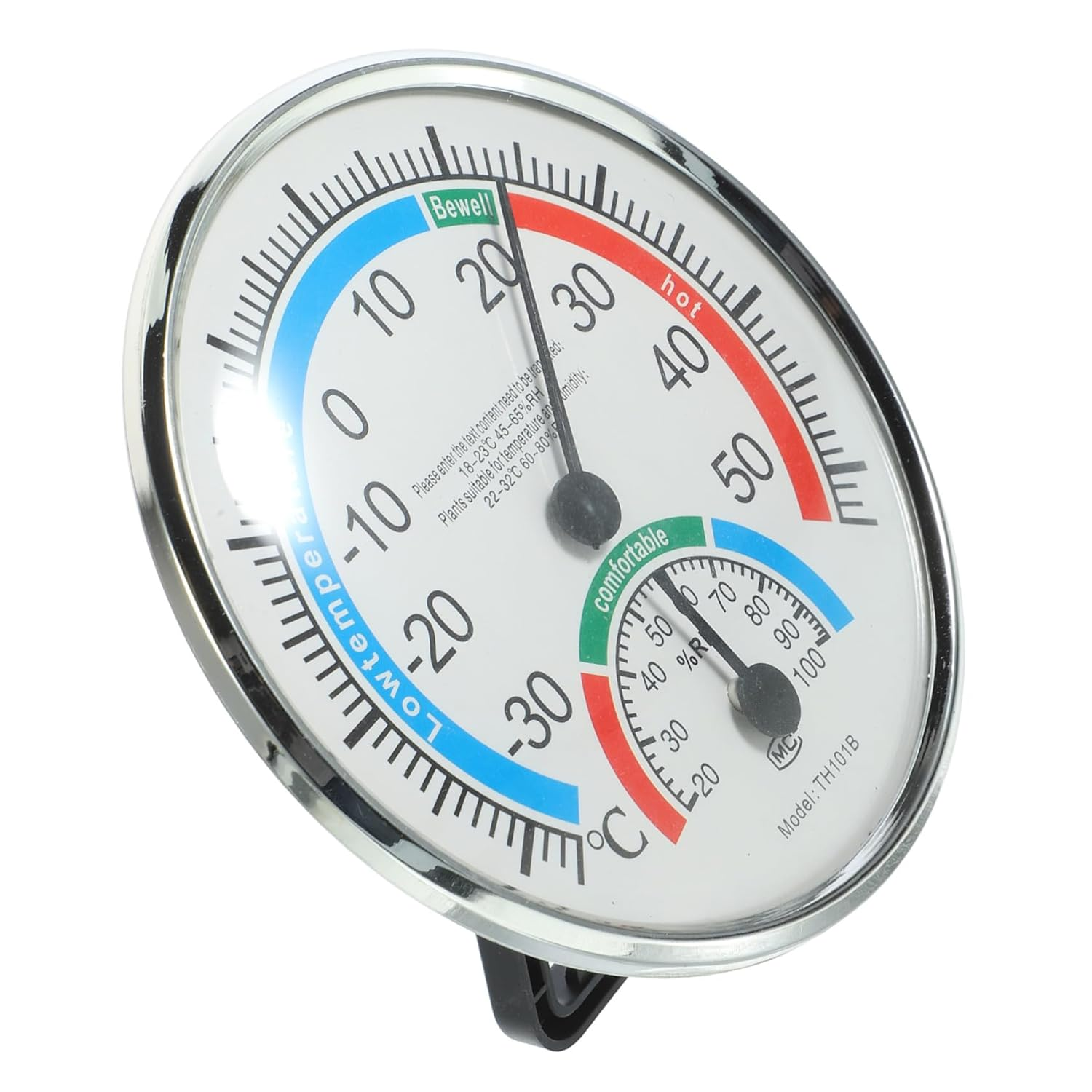 INOOMP 2-In-1 Indoor Outdoor Temperature Humidity Gauge Accurate Thermometer Hygrometer for Home Garden Patio LCD Display image number 5