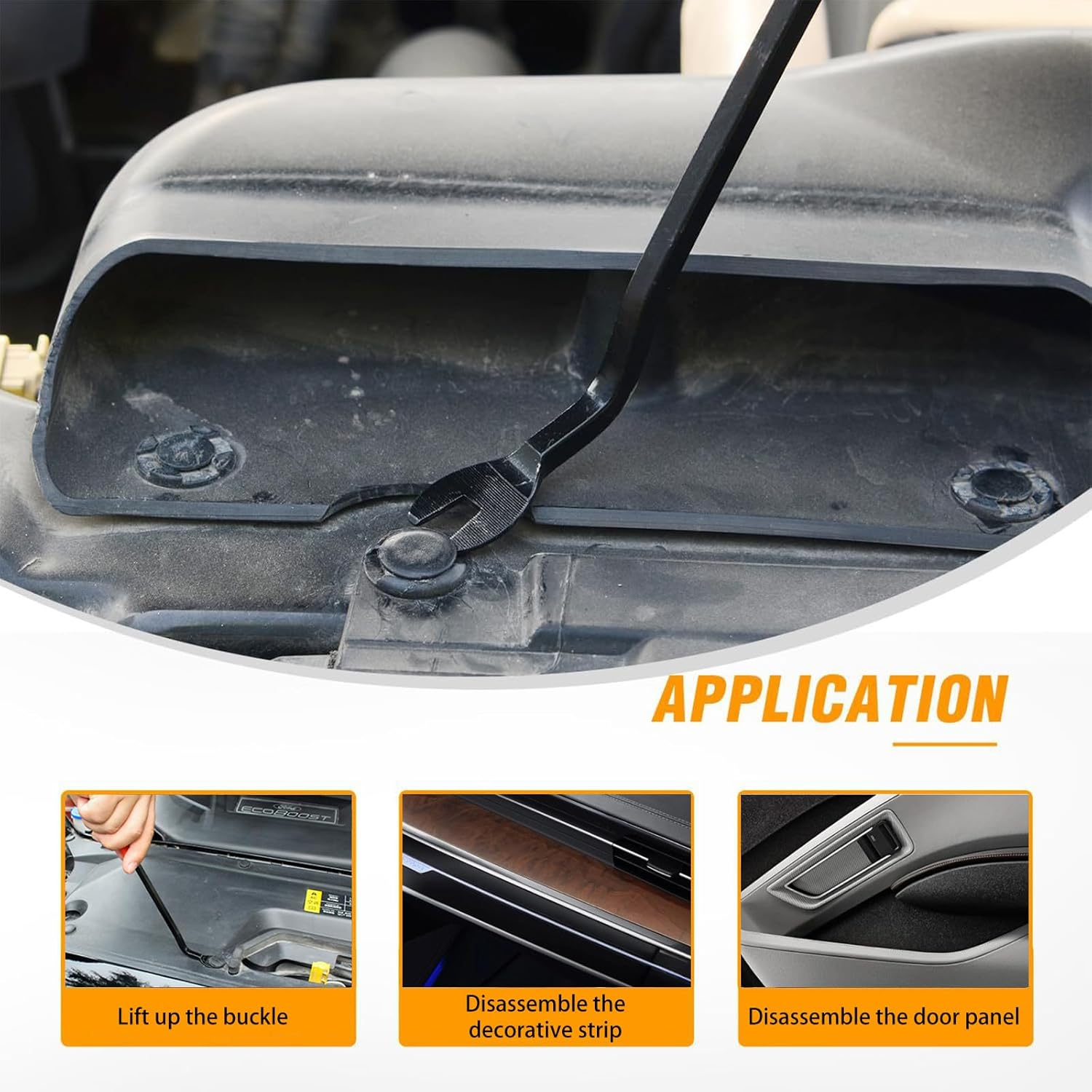 Yxvyxymyxxg Automotive Trim Removal Tool Kit, 5-Pack No-Scratch Plastic Pry Tools - for Car Door Panel/Dashboard/Interior Trim & Fastener Clip Removal image number 5