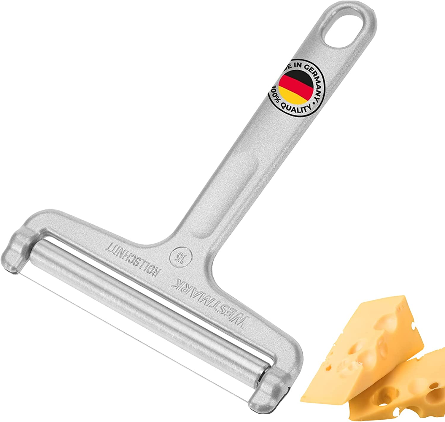 Westmark Cheese Slicer with Roller and Cutting Wire, Silver image number 1