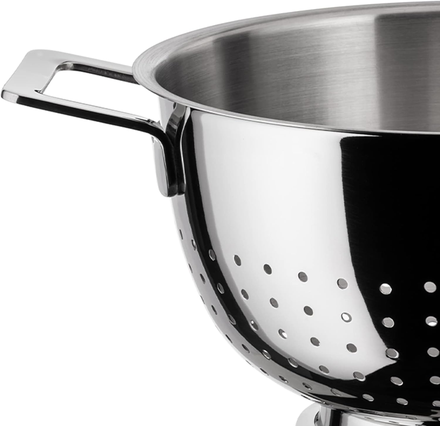 Alessi POTS & Pans, Colander in 18/10 Stainless Steel Mirror Polished,8.75 Inch, Medium image number 2